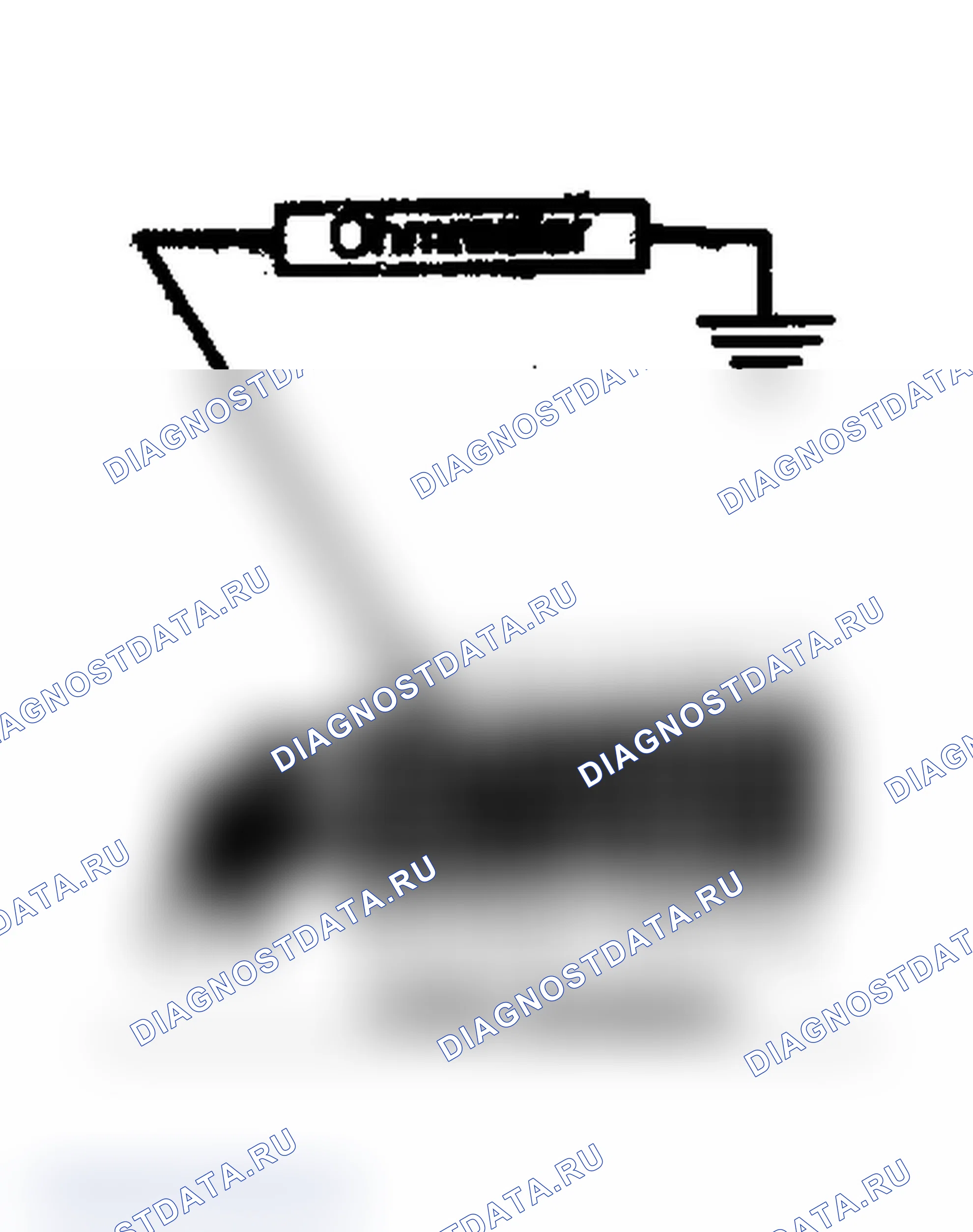 Рис. 133: Подключение омметра к 14-контакт разъему и заземлению. Dodge Grand Caravan I