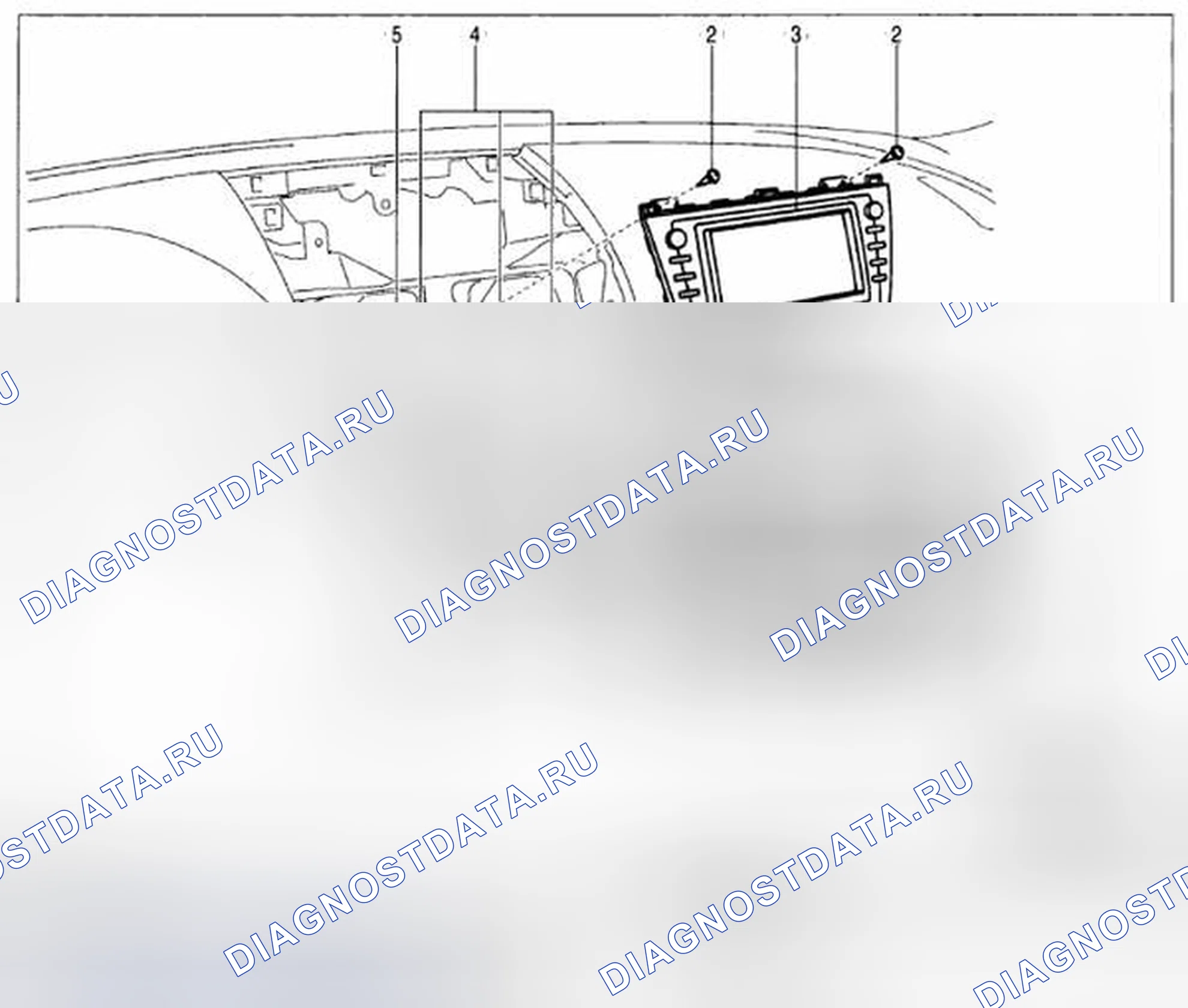 Рис. 52: ДЕМОНТАЖ / МОНТАЖ НАВИГАЦИОННОГО БЛОКА АВТОМОБИЛЯ. Mazda 6 GH рестайлинг
