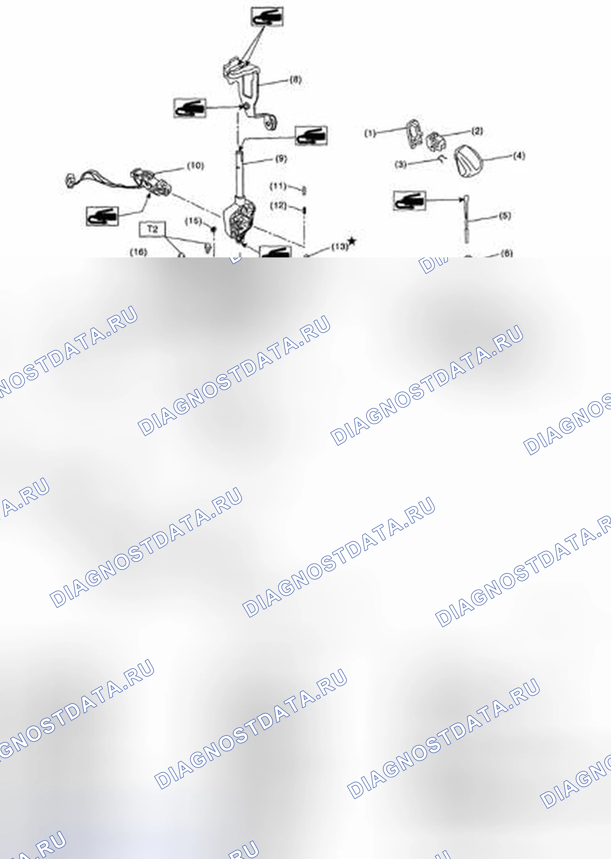 Рис. 1: РЫЧАГ ВЫБОРА. Subaru Legacy BM/BR