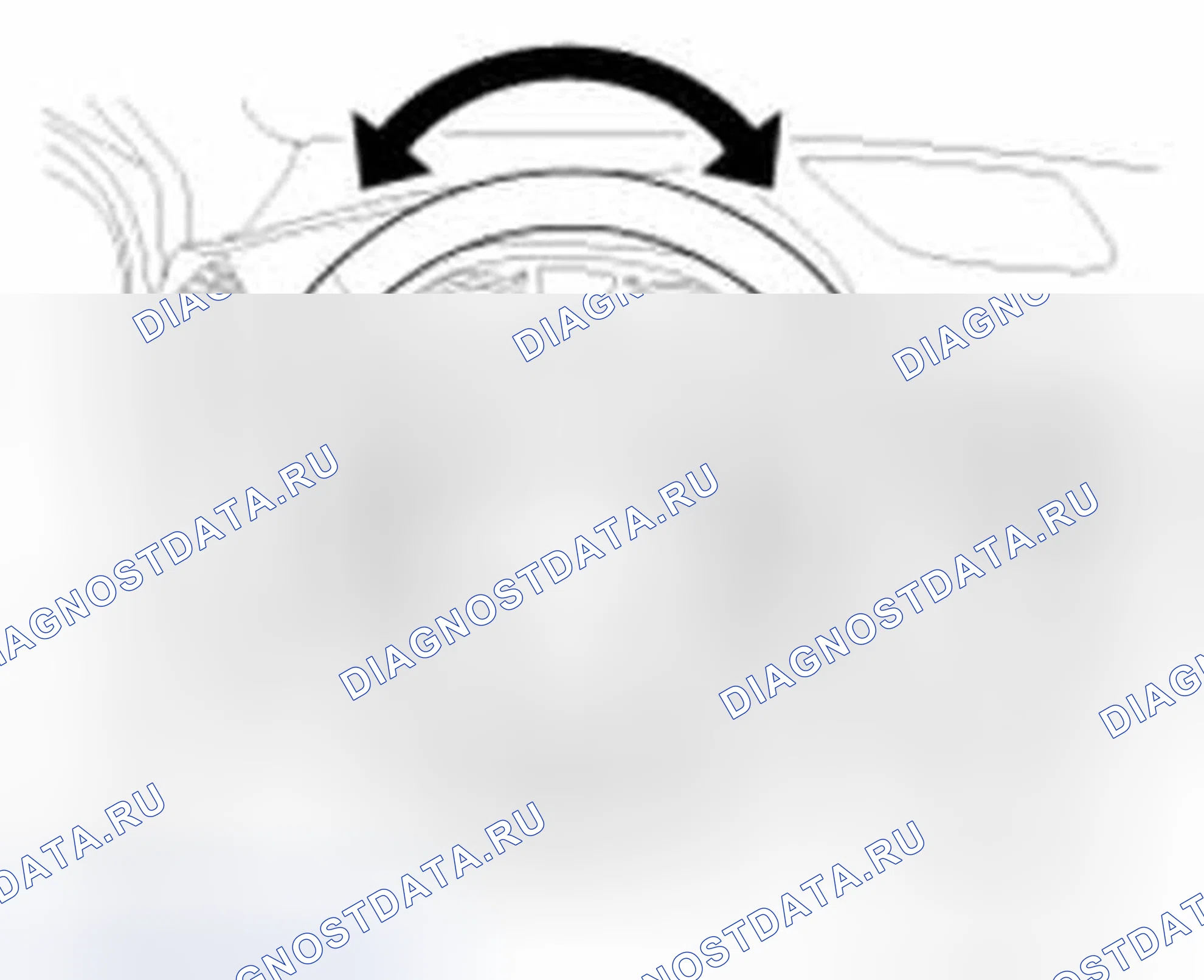 Рис. 2: Проверка люфта рулевого колеса. Hyundai Elantra V
