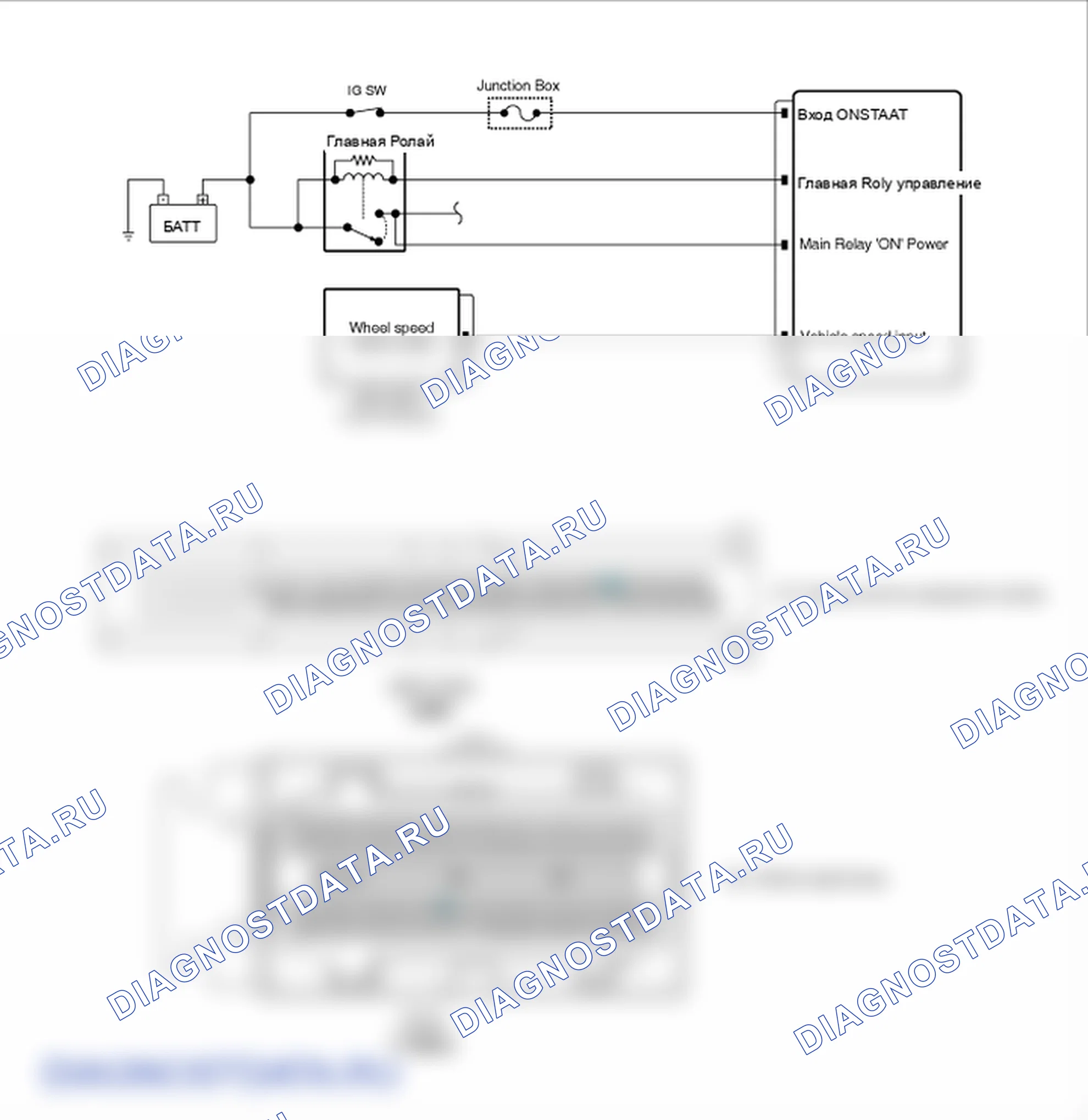 Фрагмент электросхемы: P0501. Hyundai Santa Fe CM