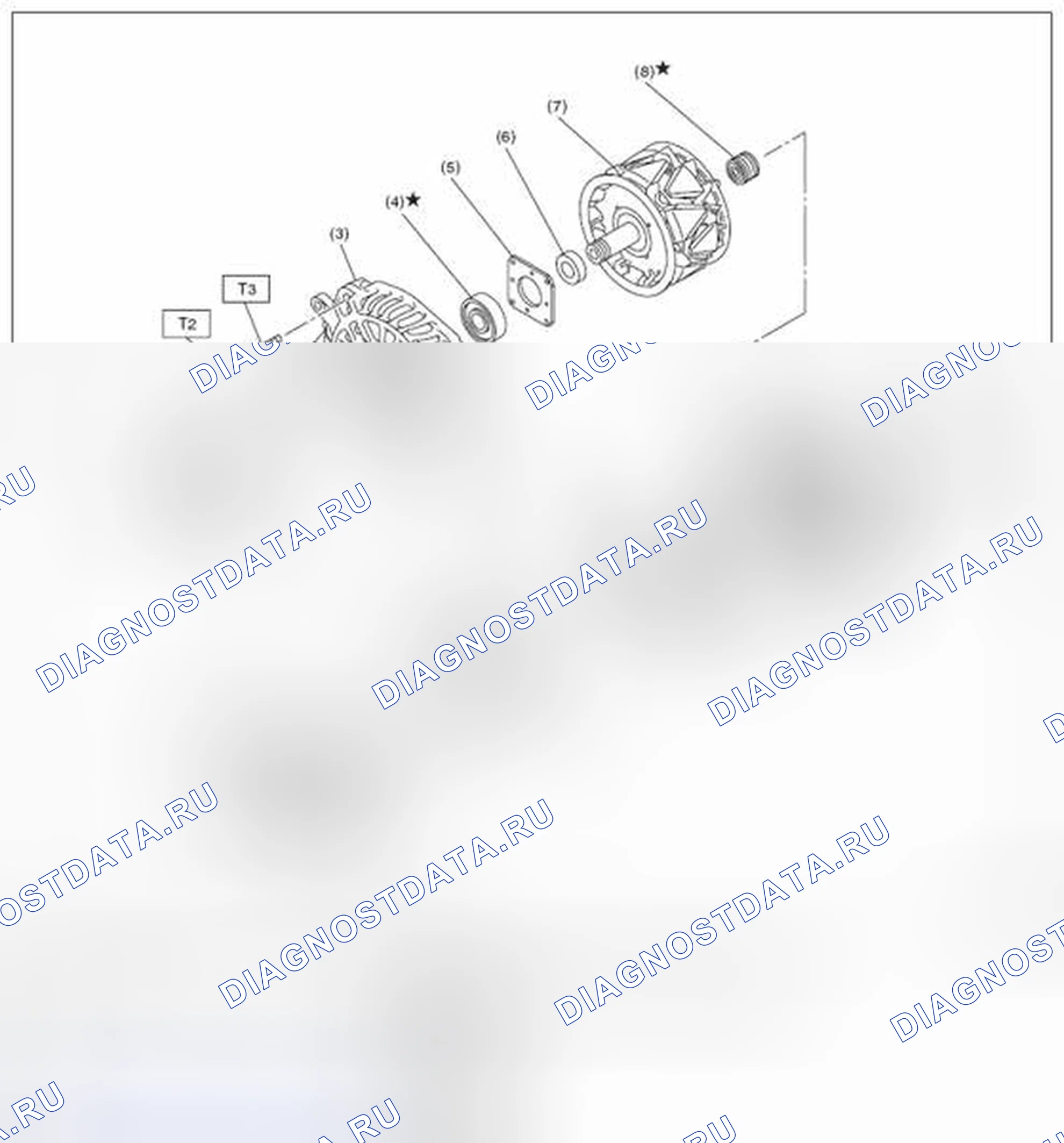 Рис. 4: ГЕНЕРАТОР. Subaru Forester SJ