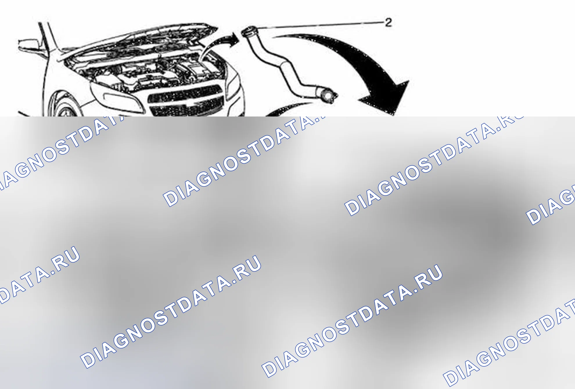 Рис. 19: Замена входного шланга нагревателя (LUJ, LUV). Buick Encore I