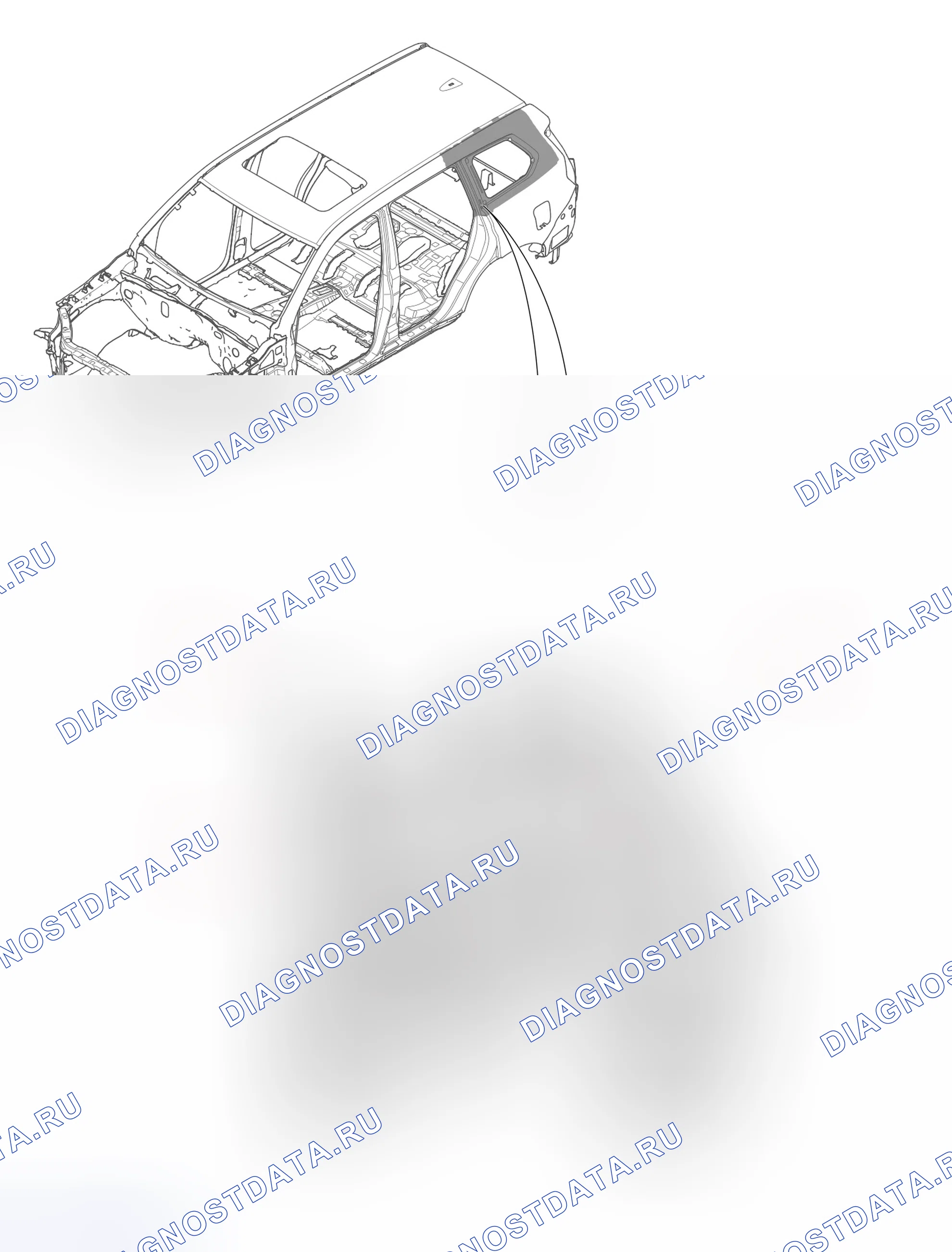 Узел заднего бокового окна — Haval H9. Haval H9 I рестайлинг