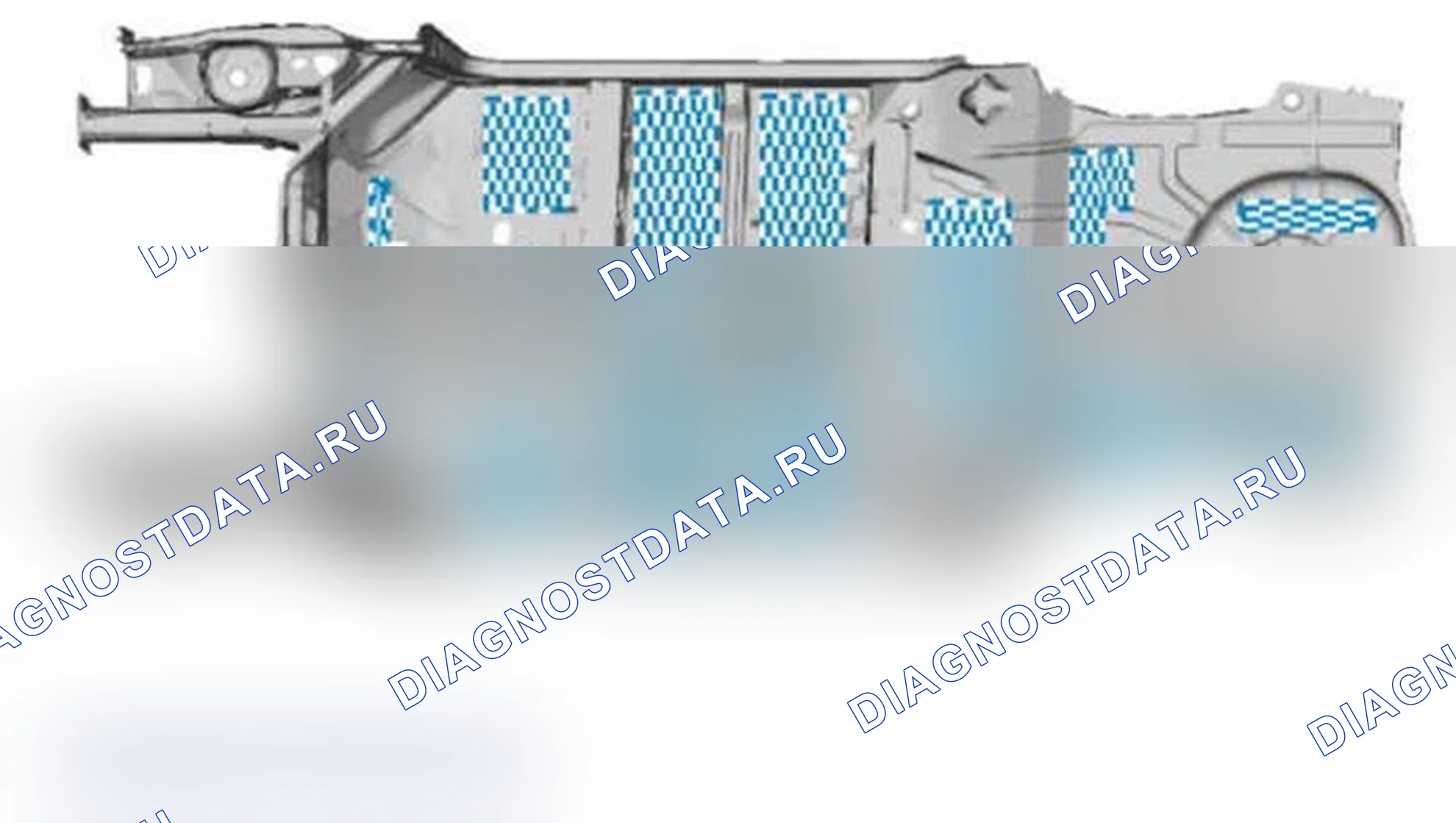 Рис. 158: Поддон пола. Ford Focus III