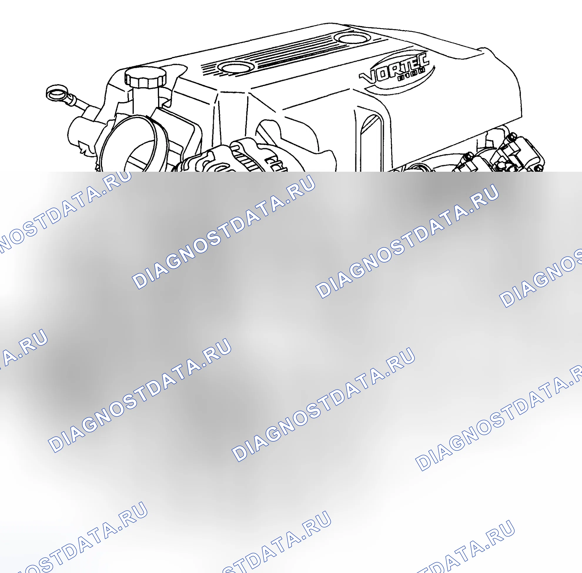 Рис. 1020: Описание компонентов двигателя. GMC Cab & Chassis Sierra 3500 GMT800 early