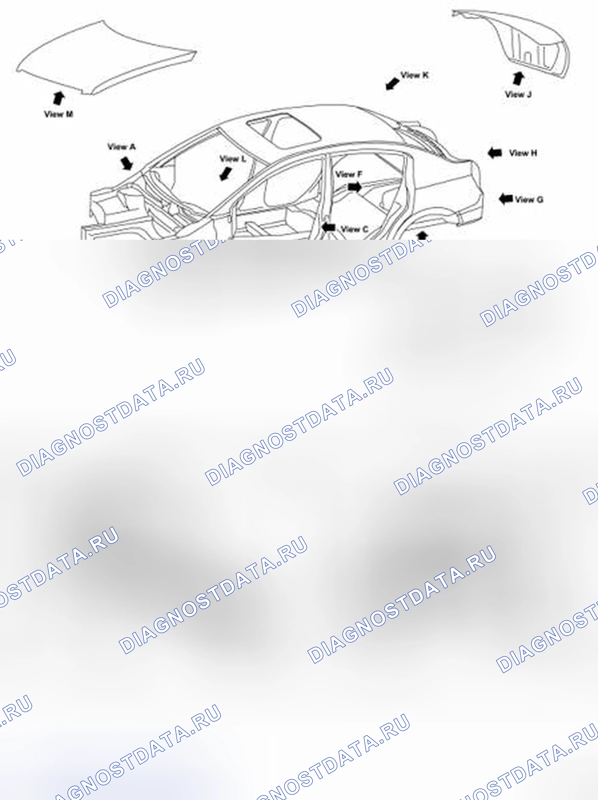 Рис. 60: Описание наружных кузовных панелей. Nissan Altima L32