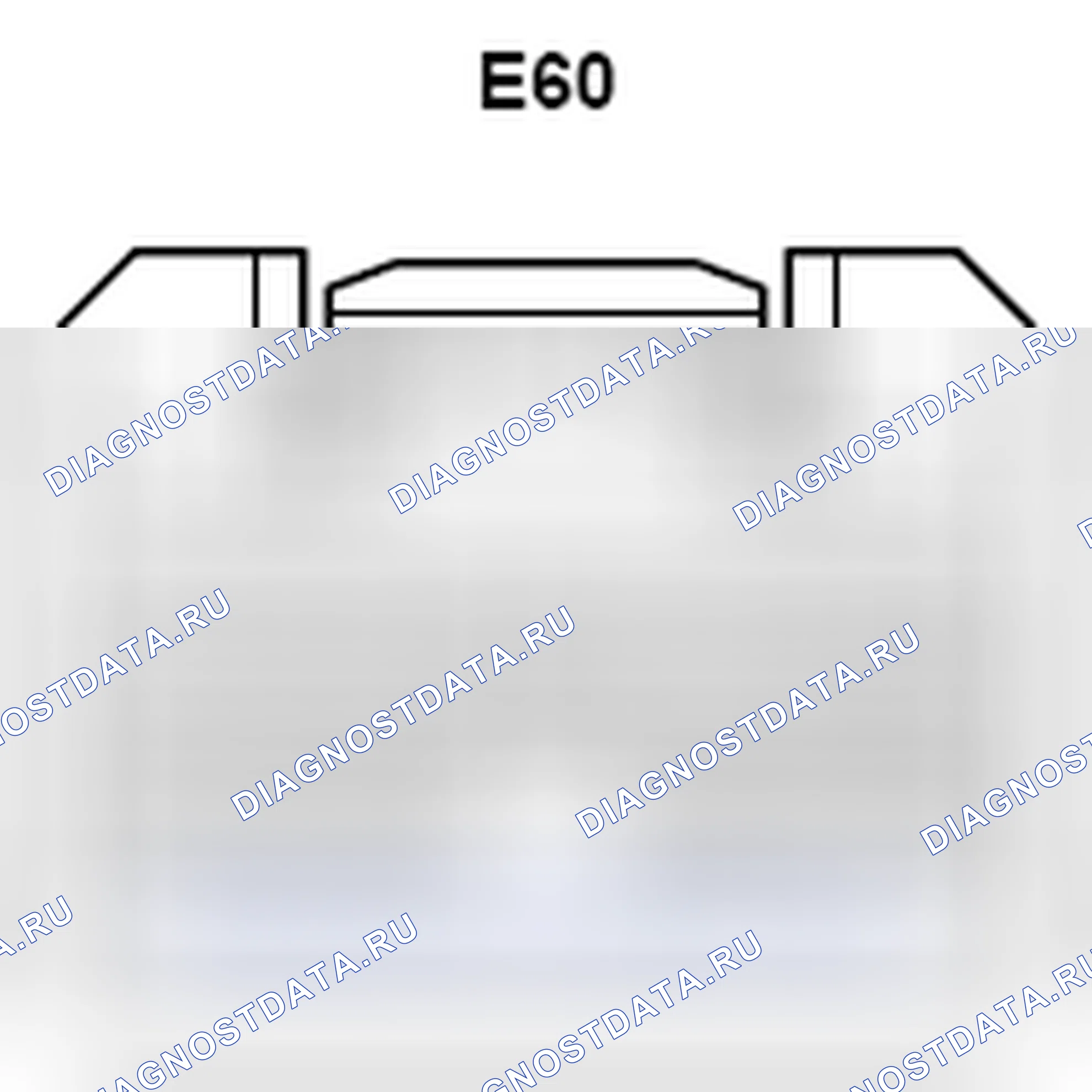 Рис. 549: Вид с торца разъема ЭБУ основного корпуса (E60). Lexus ES XV40