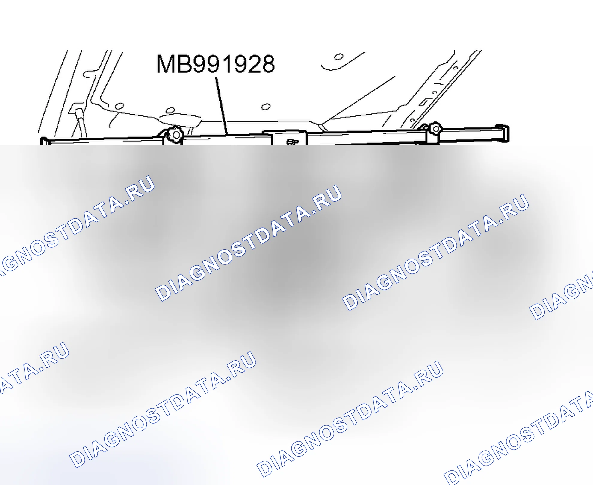 Рис. 37: > > B < < МОНТАЖ ИЗОЛЯТОРА ДЛЯ МОНТАЖА ДВИГАТЕЛЯ. Mitsubishi Outlander I
