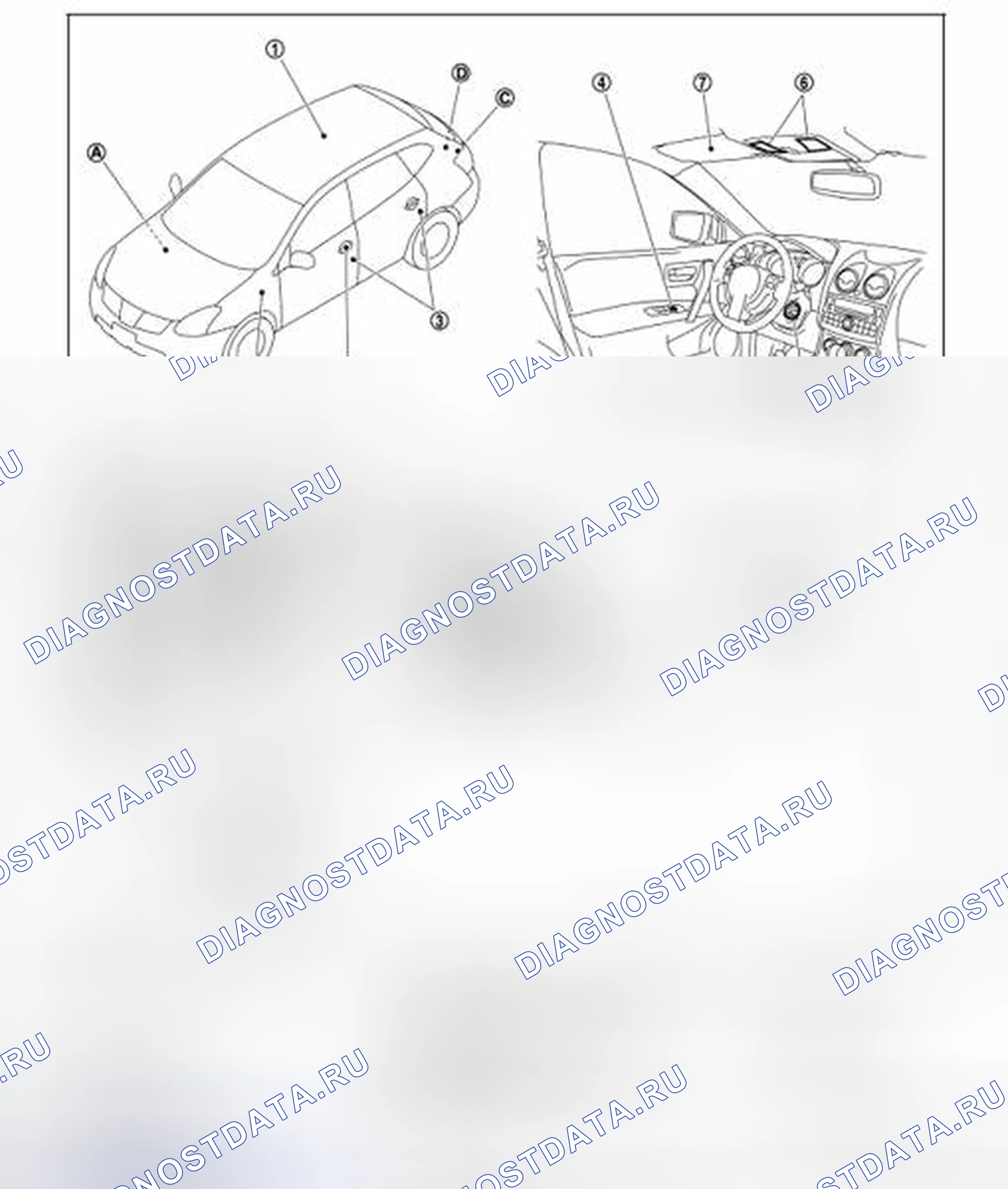 Рис. 22: Расположение компонентов. Honda Shuttle I