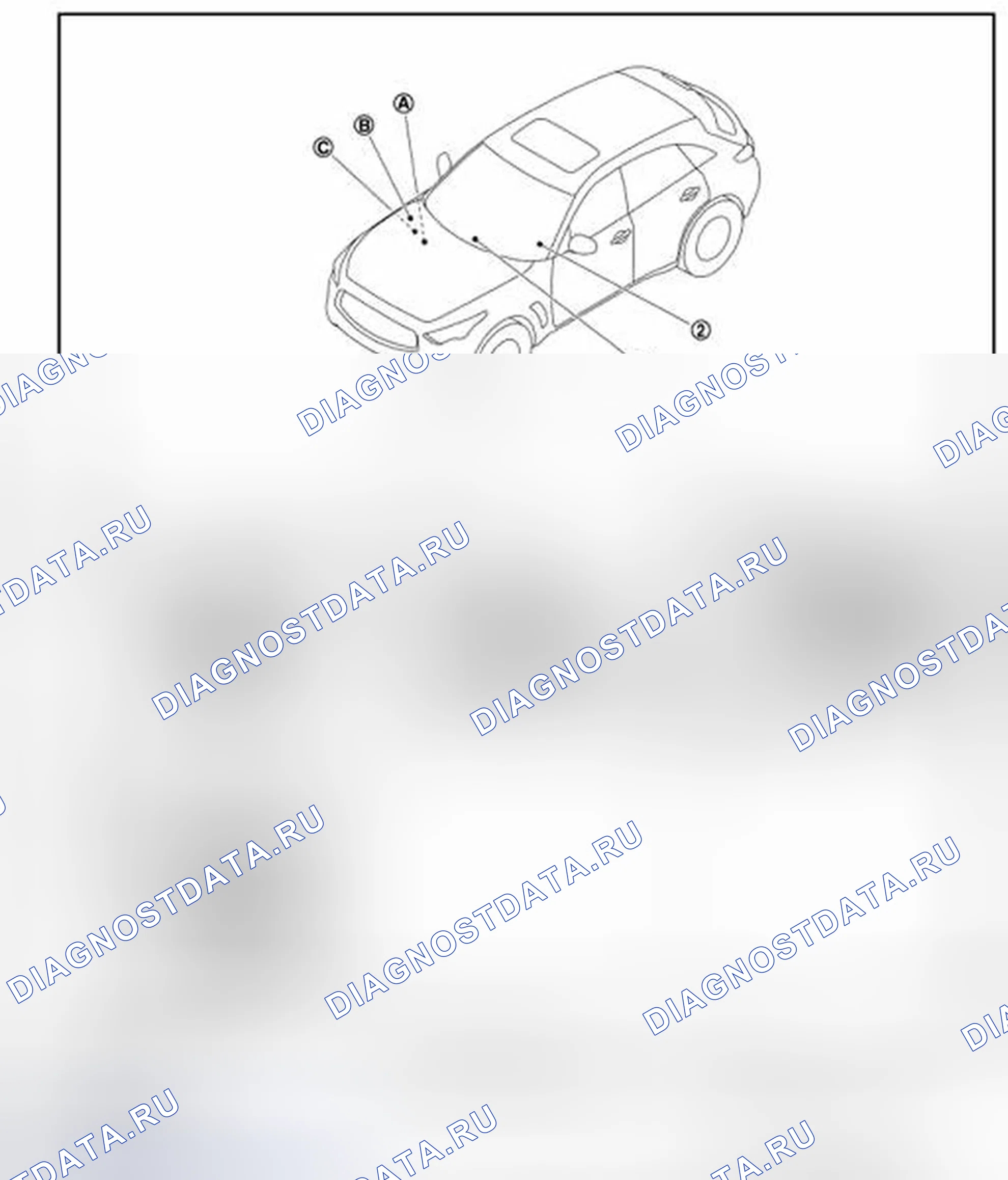 Рис. 6: Расположение компонентов. Infiniti FX35 II рестайлинг
