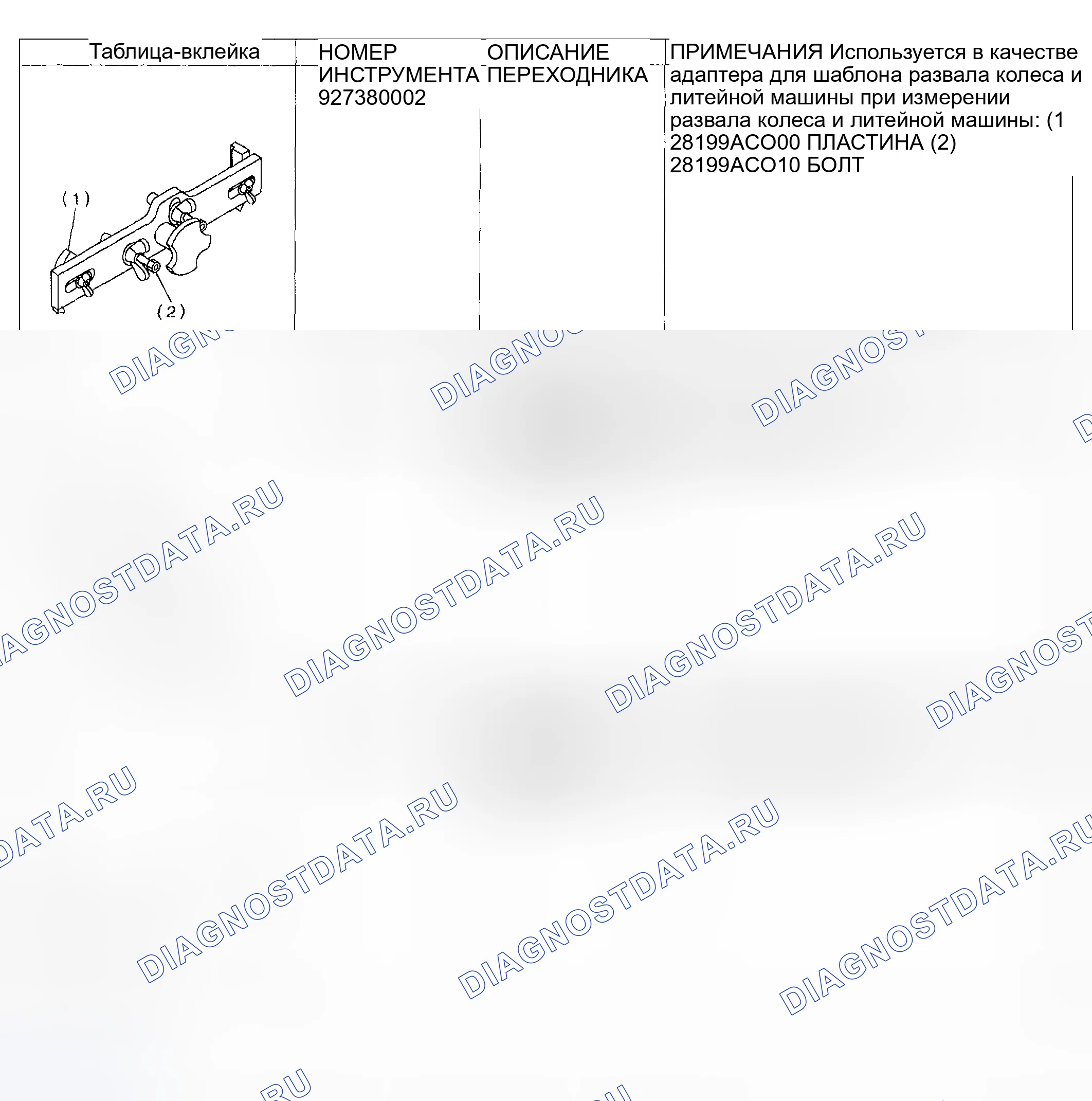 Рис. 33: СПЕЦИАЛЬНЫЕ ИНСТРУМЕНТЫ. Subaru Impreza GD/GC/GG рестайлинг