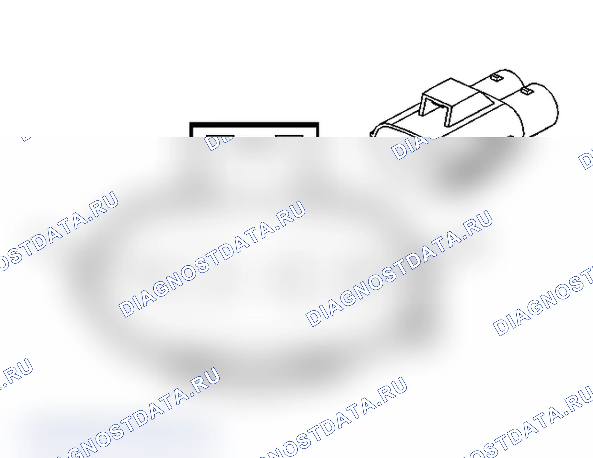 Рис. 11: Нагреватель X1 растворителя омывателя ветрового стекла (XA7). Chevrolet Silverado 2500 HD 