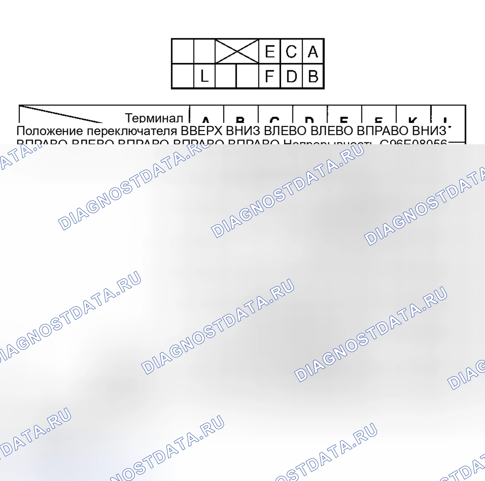 Рис. 9: ПЕРЕКЛЮЧАТЕЛЬ ЗЕРКАЛА ПИТАНИЯ. Mazda 626 GF