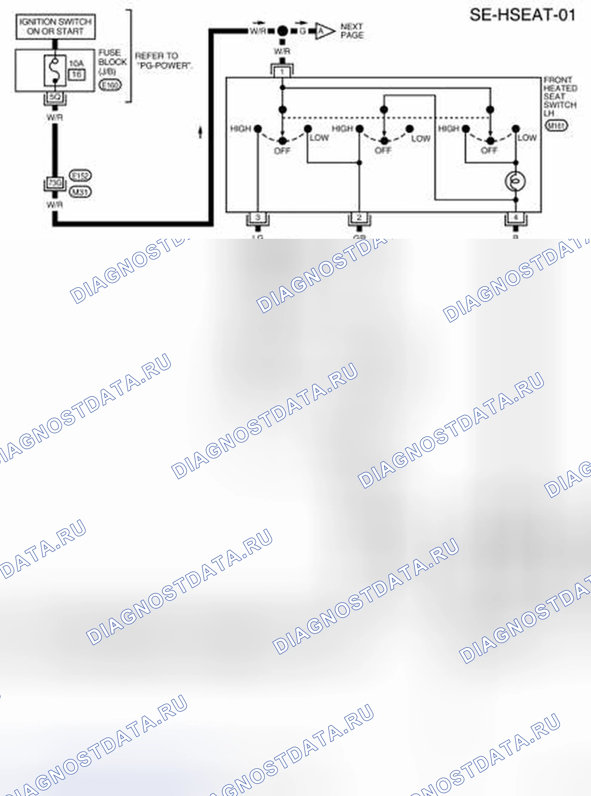 Рис. 18: электросхема - SE-HSEAT-01. Nissan Frontier D40