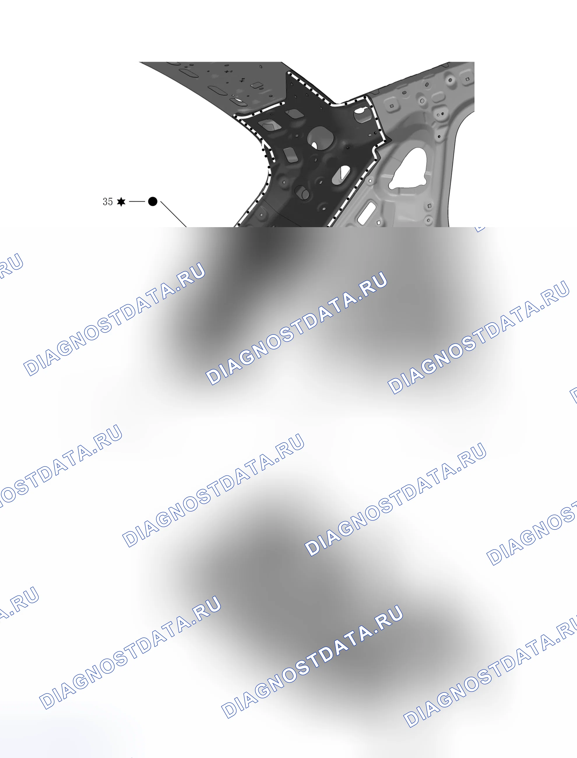 Узел левой колонны D — Wey Vv5. Wey VV5 I