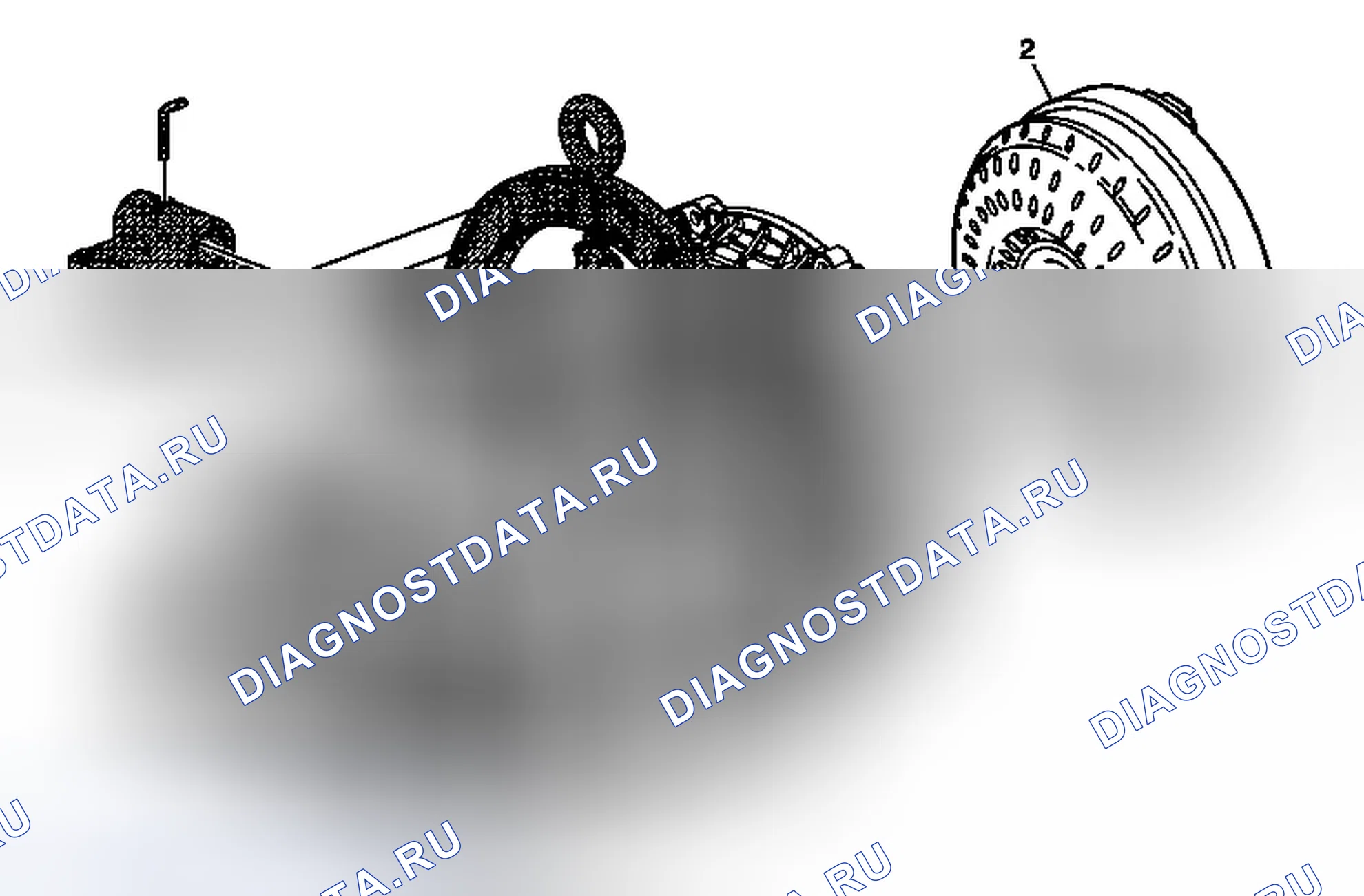 Рис. 91: Установка гидротрансформатора и снятие удерживающего приспособления. Chevrolet Corvette C6