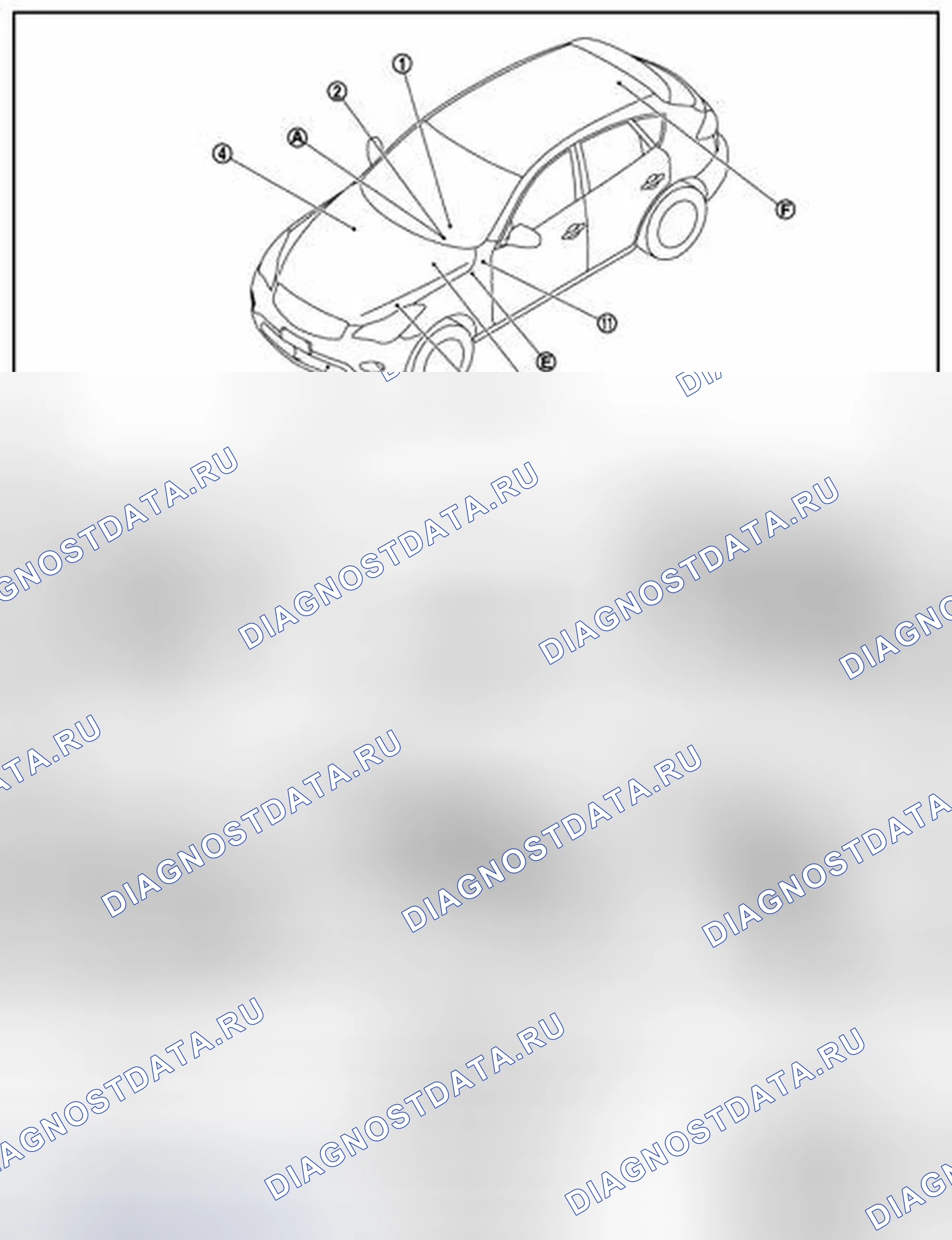 Рис. 48: Расположение компонентов. Infiniti QX50 I