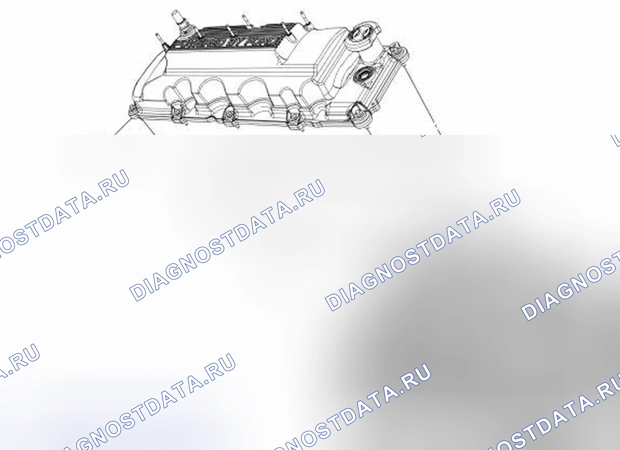 Рис. 88: Крышка и прокладка правого клапана. Ford Pickup F250 Super Duty II