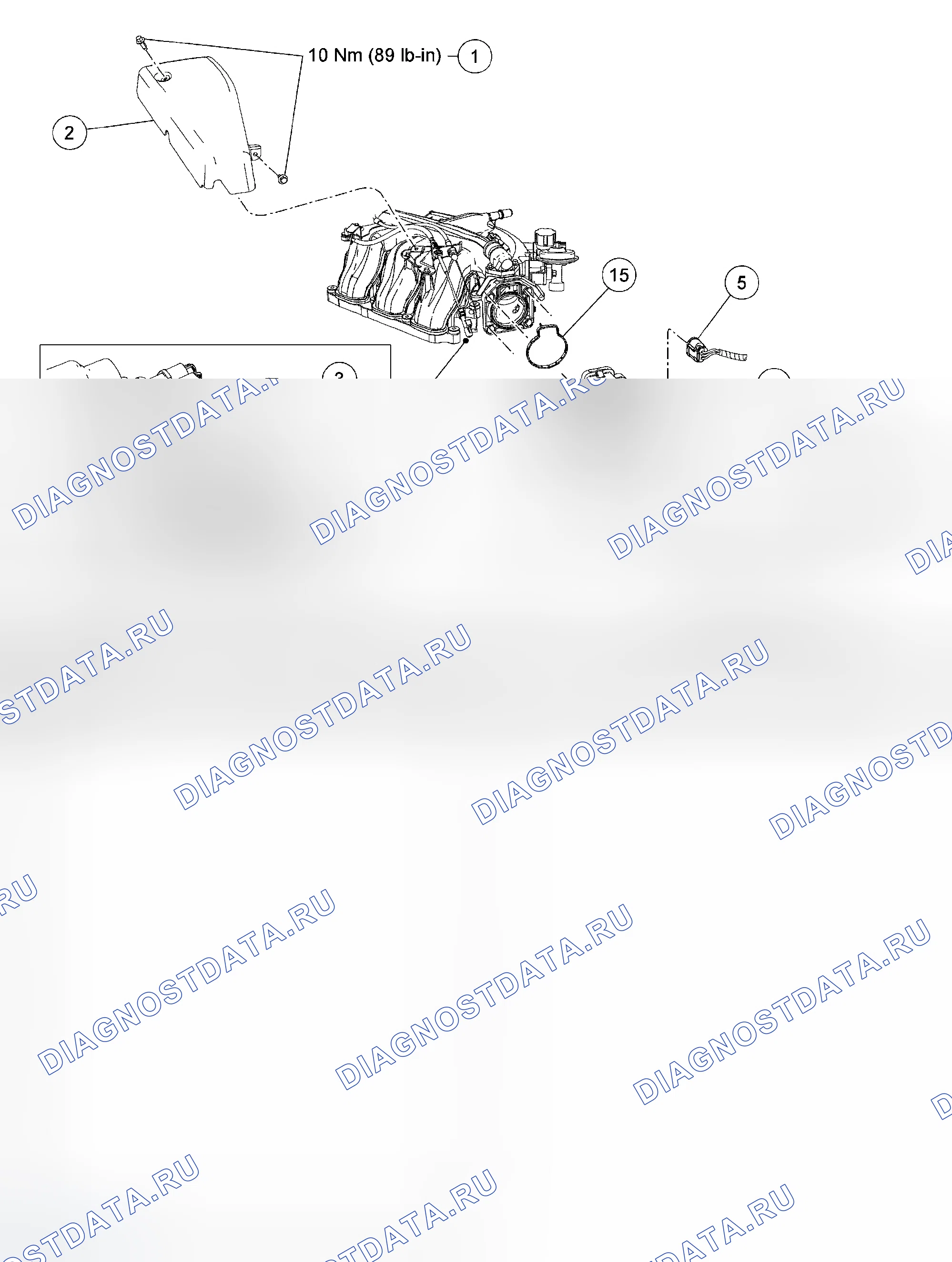 Рис. 11: Корпус дроссельной заслонки. Ford Escape I рестайлинг