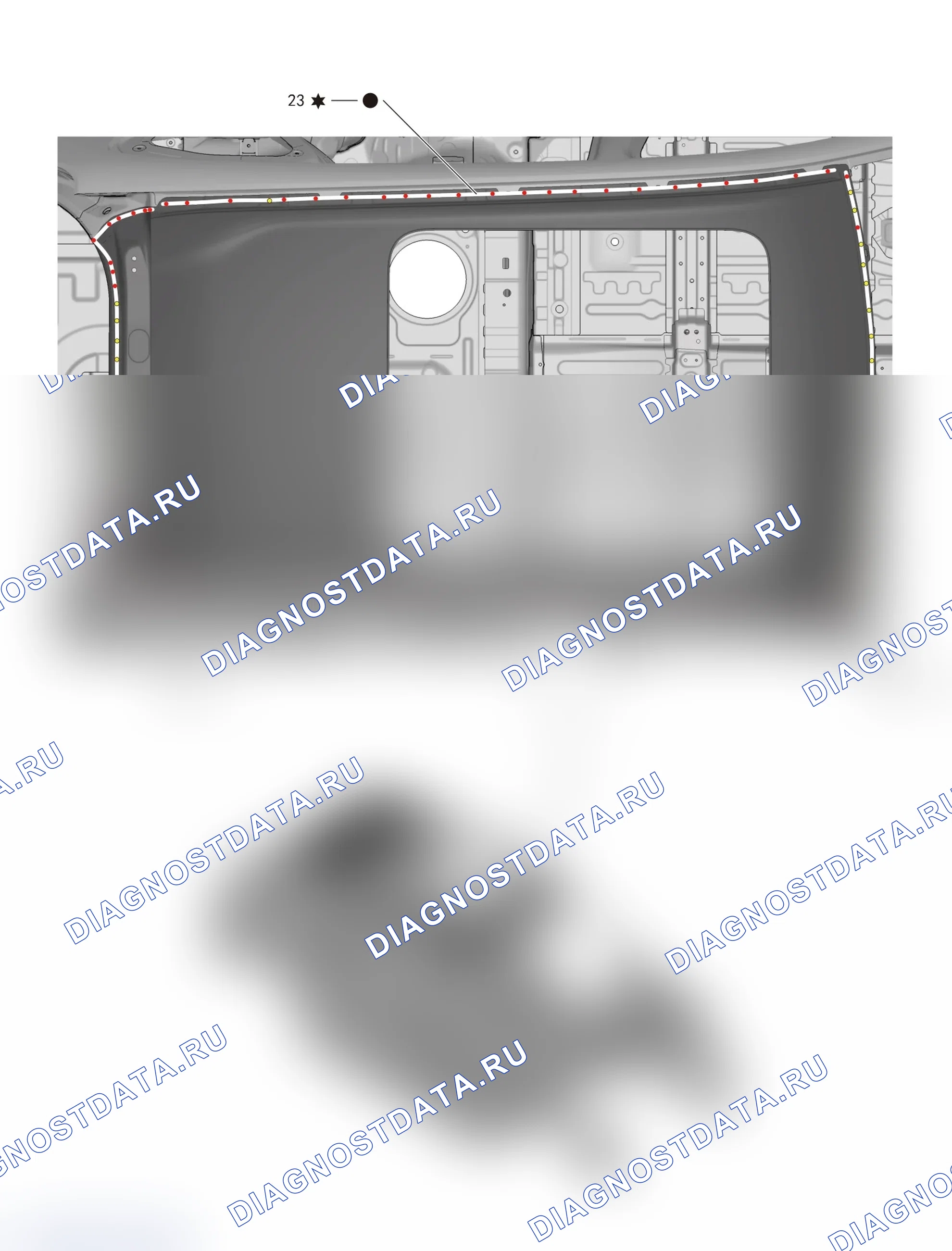 Верхняя крышка Точки сварки кузова - — Haval Chitu. Haval Chitu I