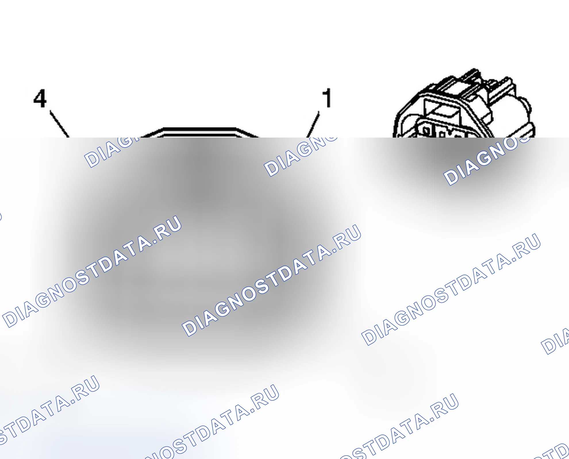 Рис. 13: Вид с торца разъема задней части кузова. GMC Envoy II