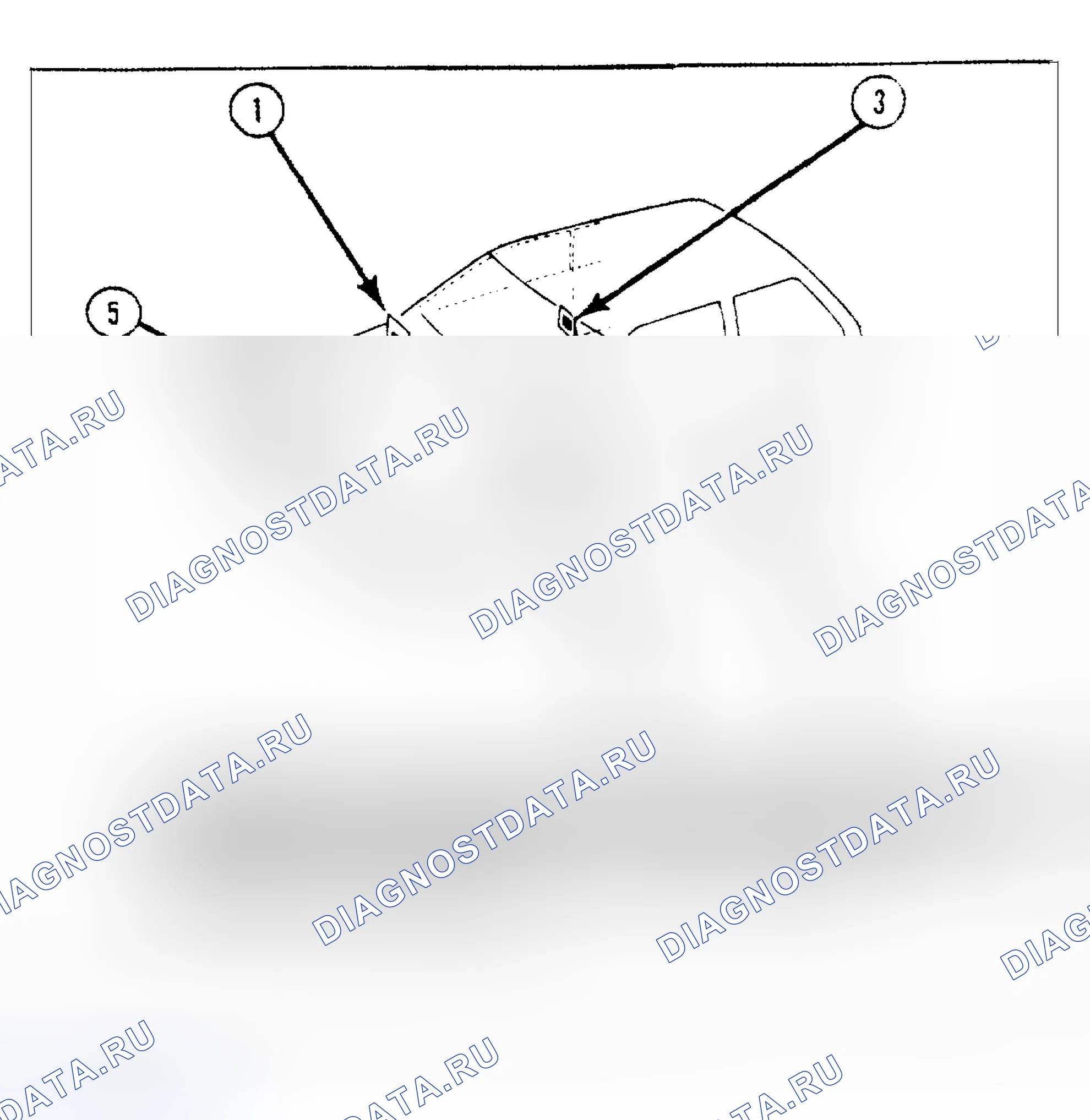 Рис. 3: РАСПОЛОЖЕНИЕ ИДЕНТИФИКАЦИОННОЙ ЭТИКЕТКИ. Ford Festiva I