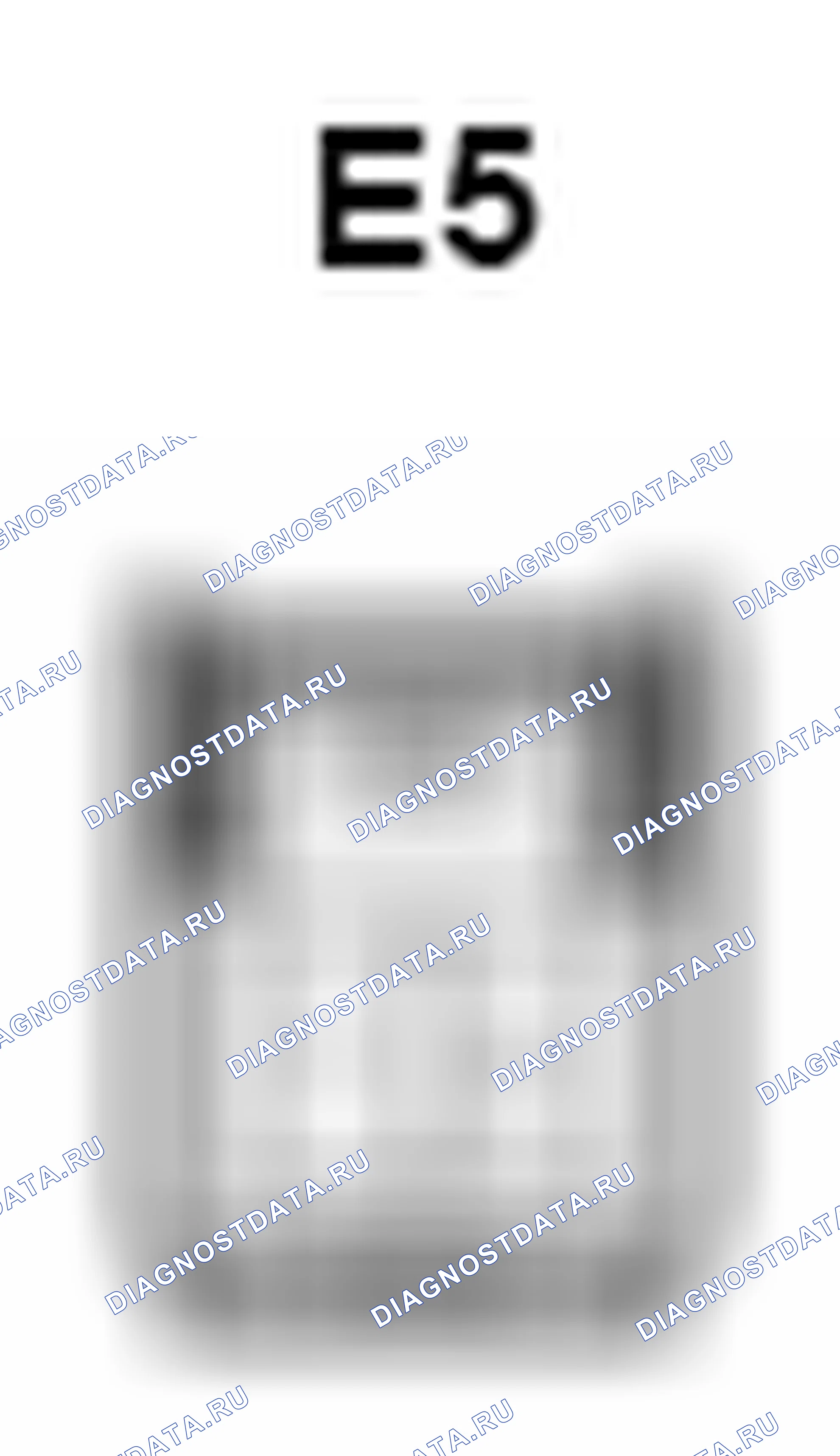 Рис. 292: Вид с торца соединителя сигнализатора разблокировки (E5). Toyota Corolla X рестайлинг