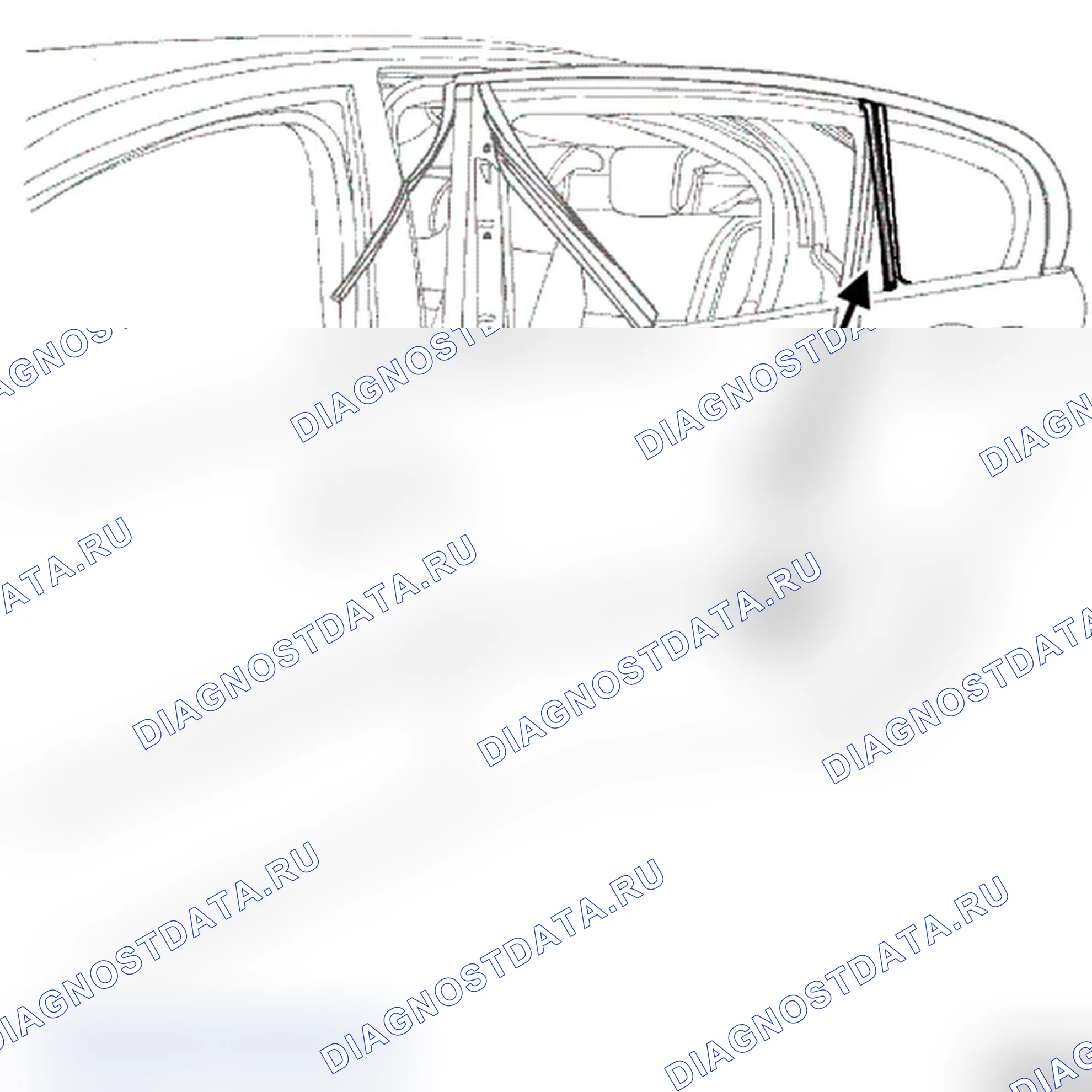 Направляющий желобок задней двери. Renault Laguna III