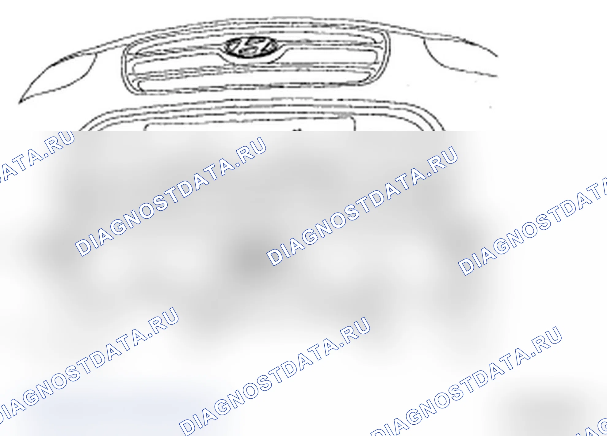Рис. 12: ПЕРЕДНЯЯ ЧАСТЬ. Hyundai Santa Fe II