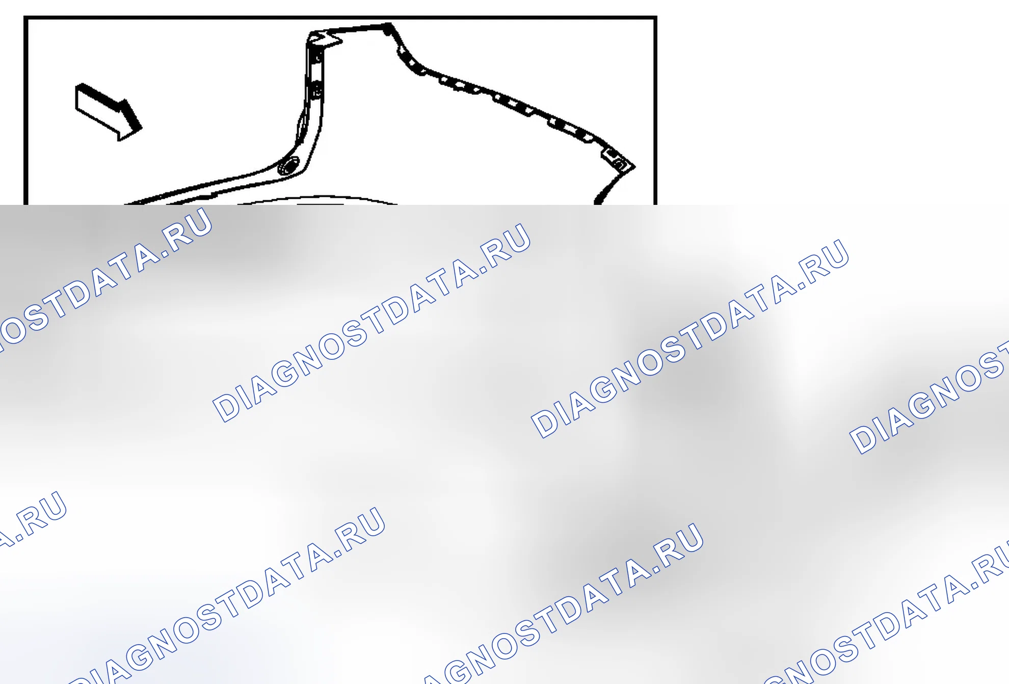 Рис. 69: Замена отражателя заднего бампера (Acadia, OUTLOOK, Traverse). Chevrolet Traverse I