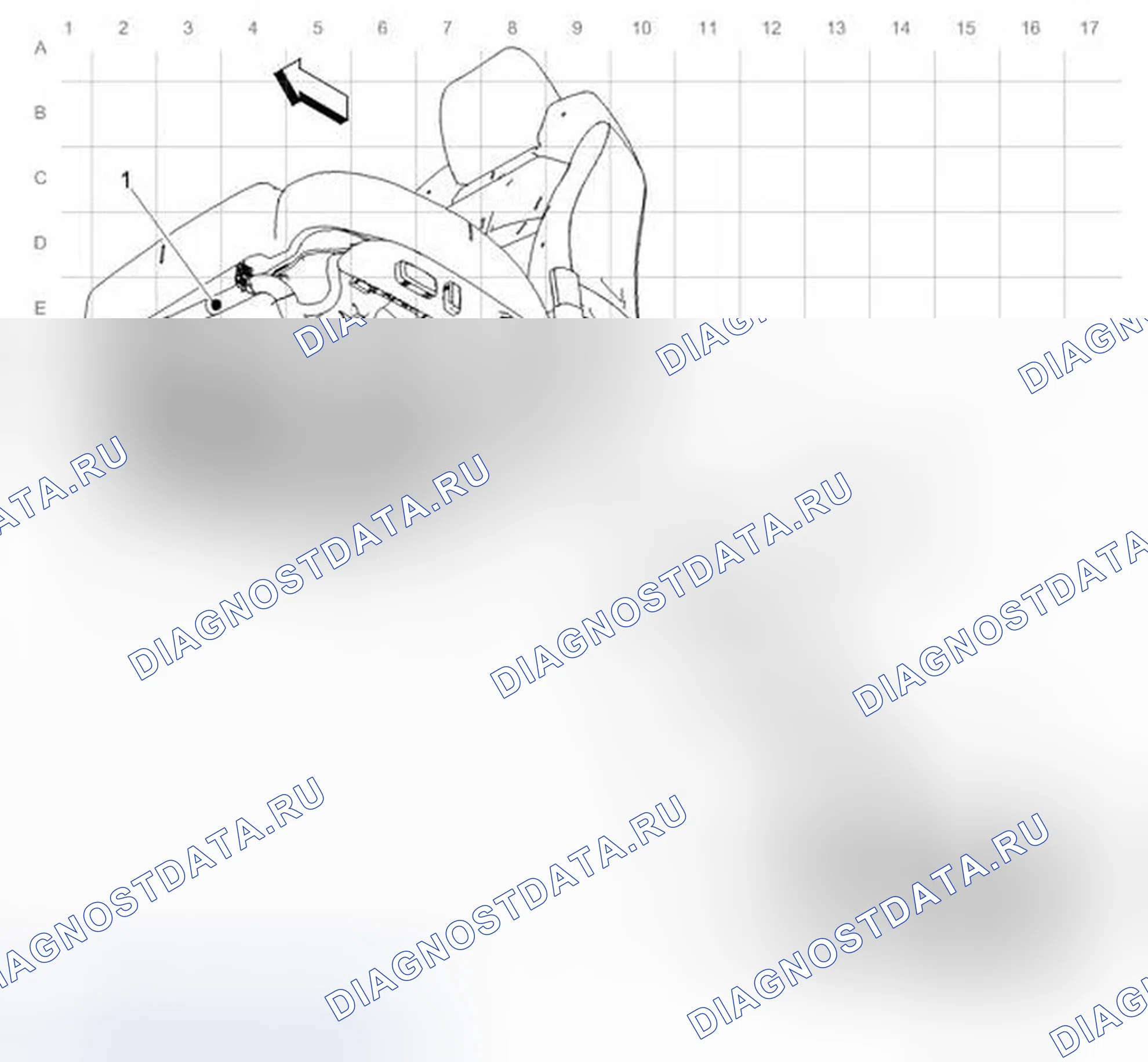 Рис. 51: Схема прокладки кабелей (AG3). GMC Acadia I рестайлинг