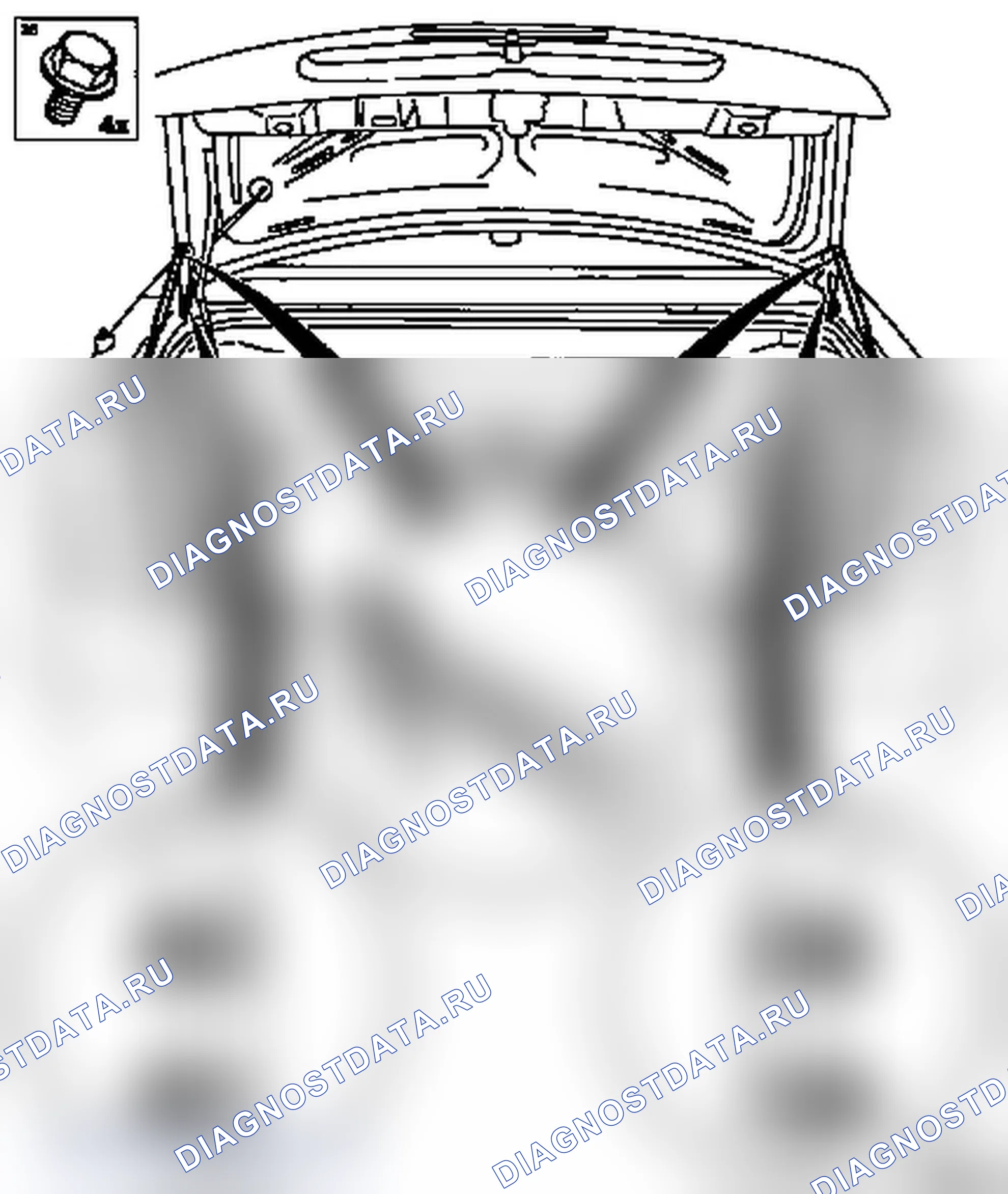 Демонтаж и монтаж крышки багажника (модель F67). Opel Astra G