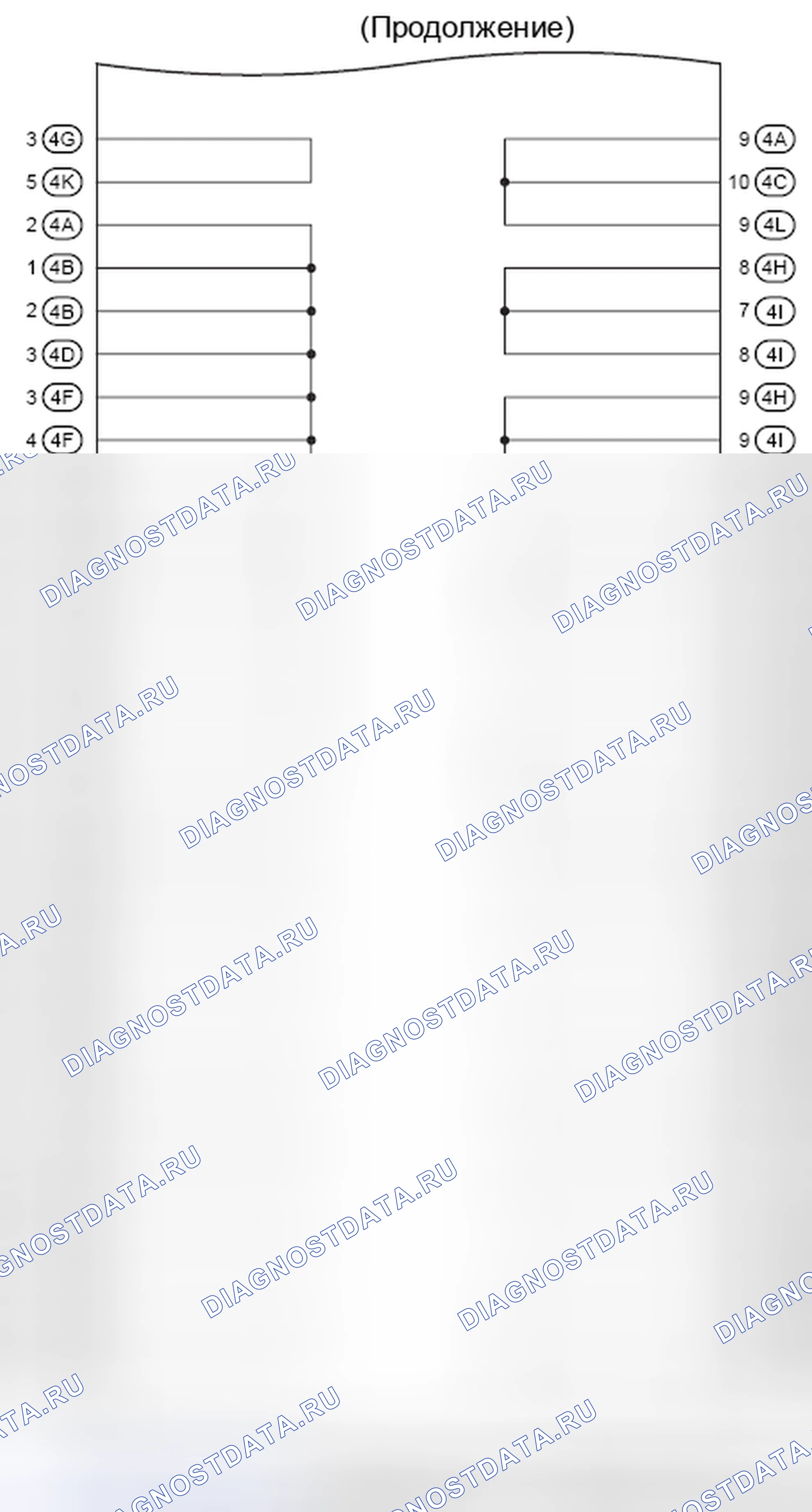 Рис. 1024: J / B No4 Схема внутренней цепи (2 из 3). Toyota Camry XV40