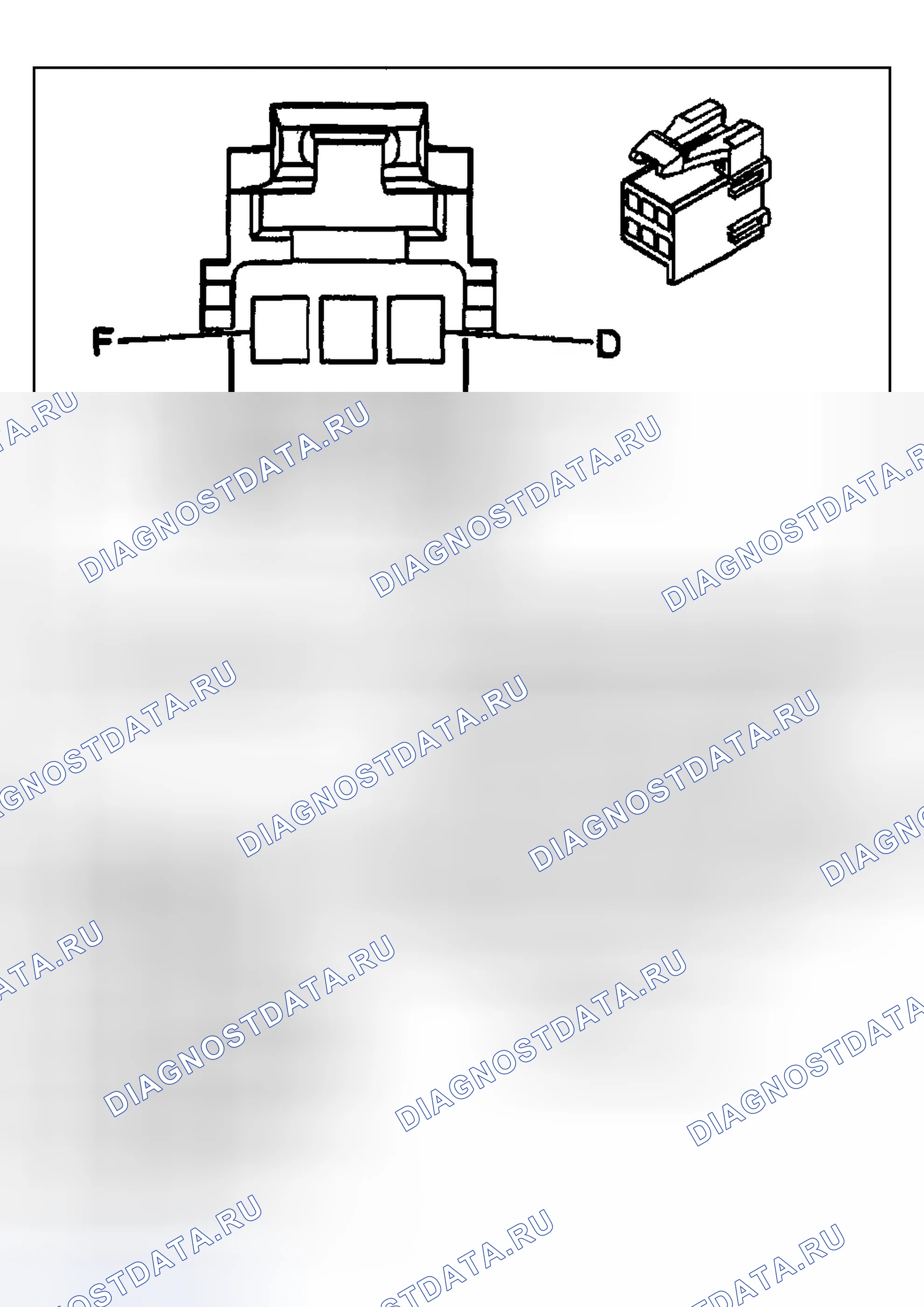 Рис. 5: Виды с торцов разъемов элементов управления подвеской. Chevrolet Silverado 1500 HD 