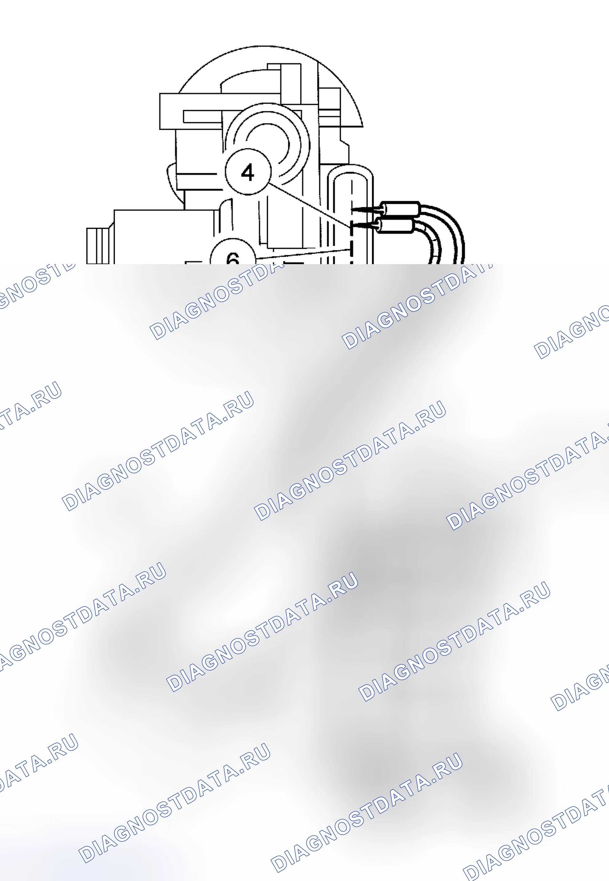Рис. 44: Двигатель стеклоочистителя. Hyundai Matrix I