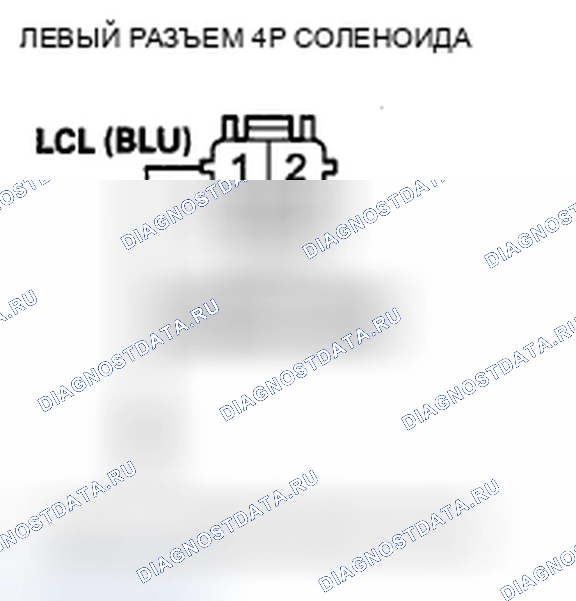 Рис. 46: расшифровка кода ошибки 53-1, 53-3: Левая электромагнитная катушка сцепления (разомкнутая). Acura ZDX I