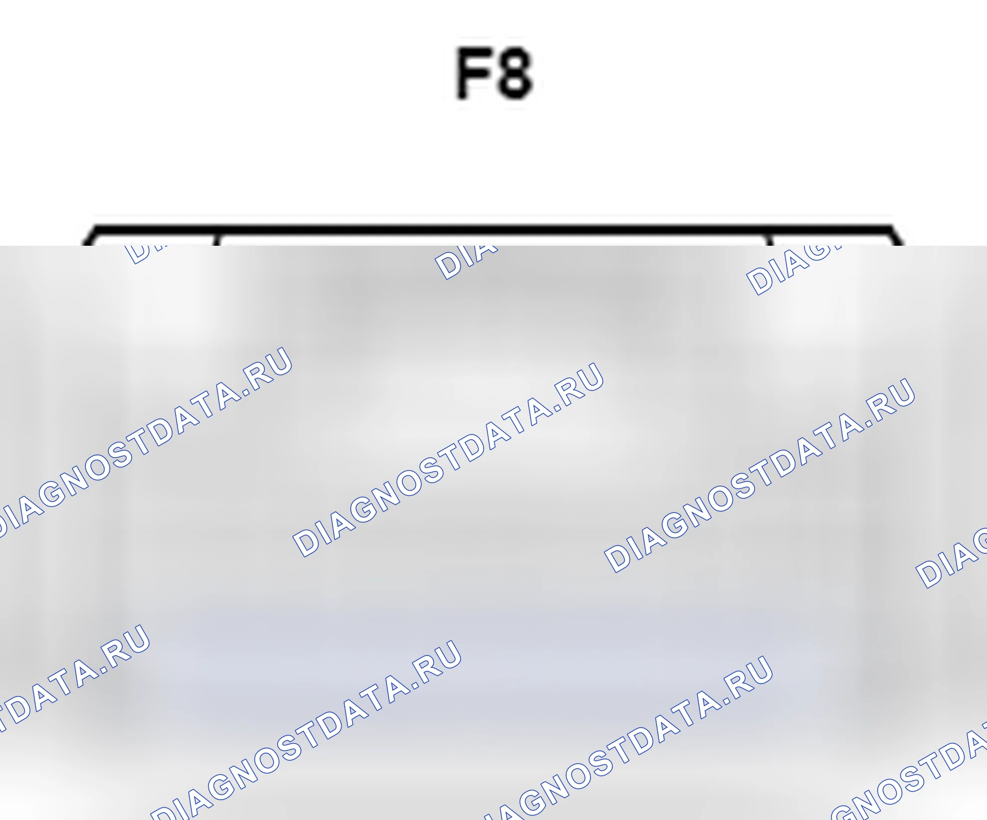 Рис. 1231: Вид с торца разъема радиоприемника в сборе (F8). Toyota Camry XV40