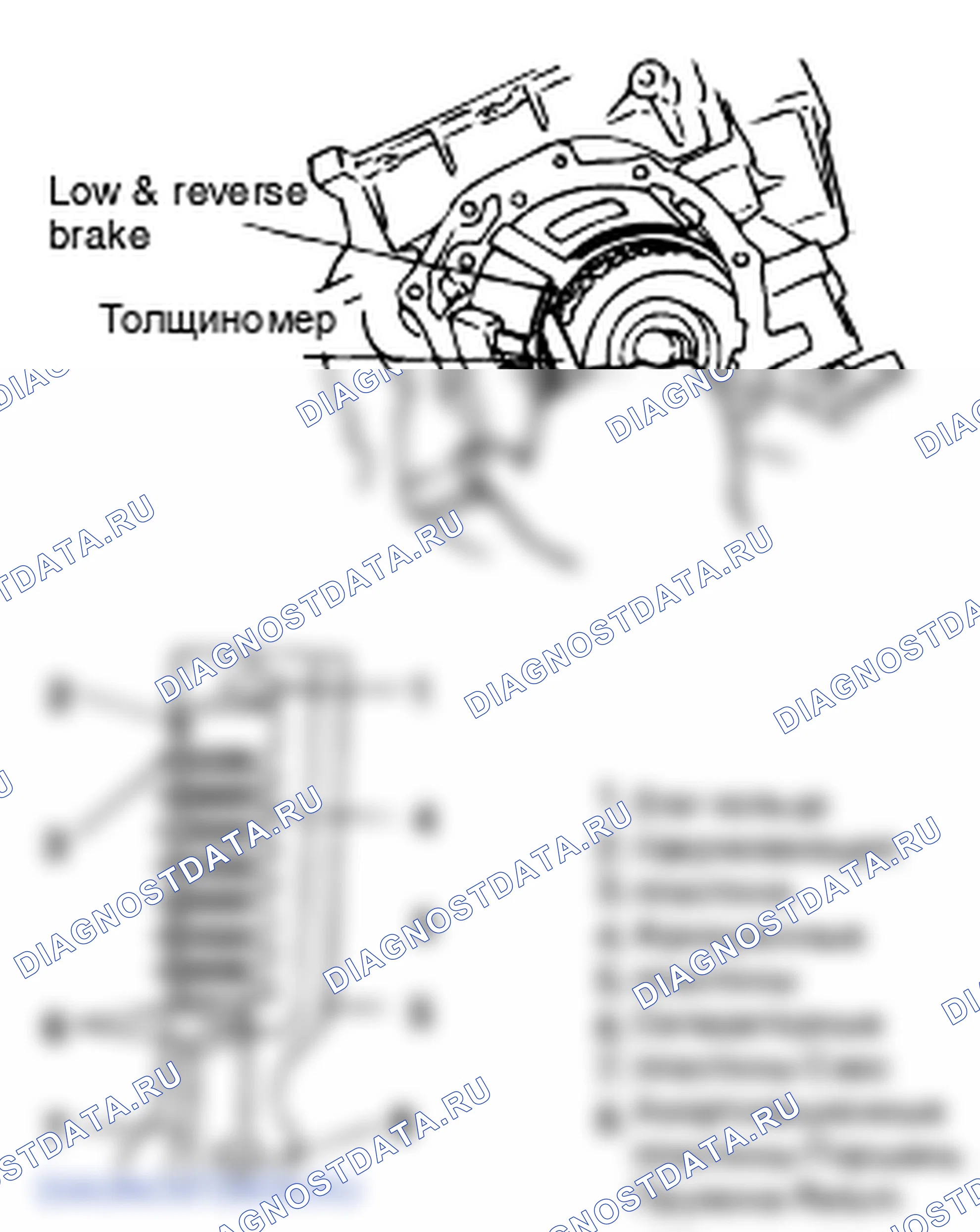 Разборка тормоза низкого и заднего хода. Hyundai Atos MX