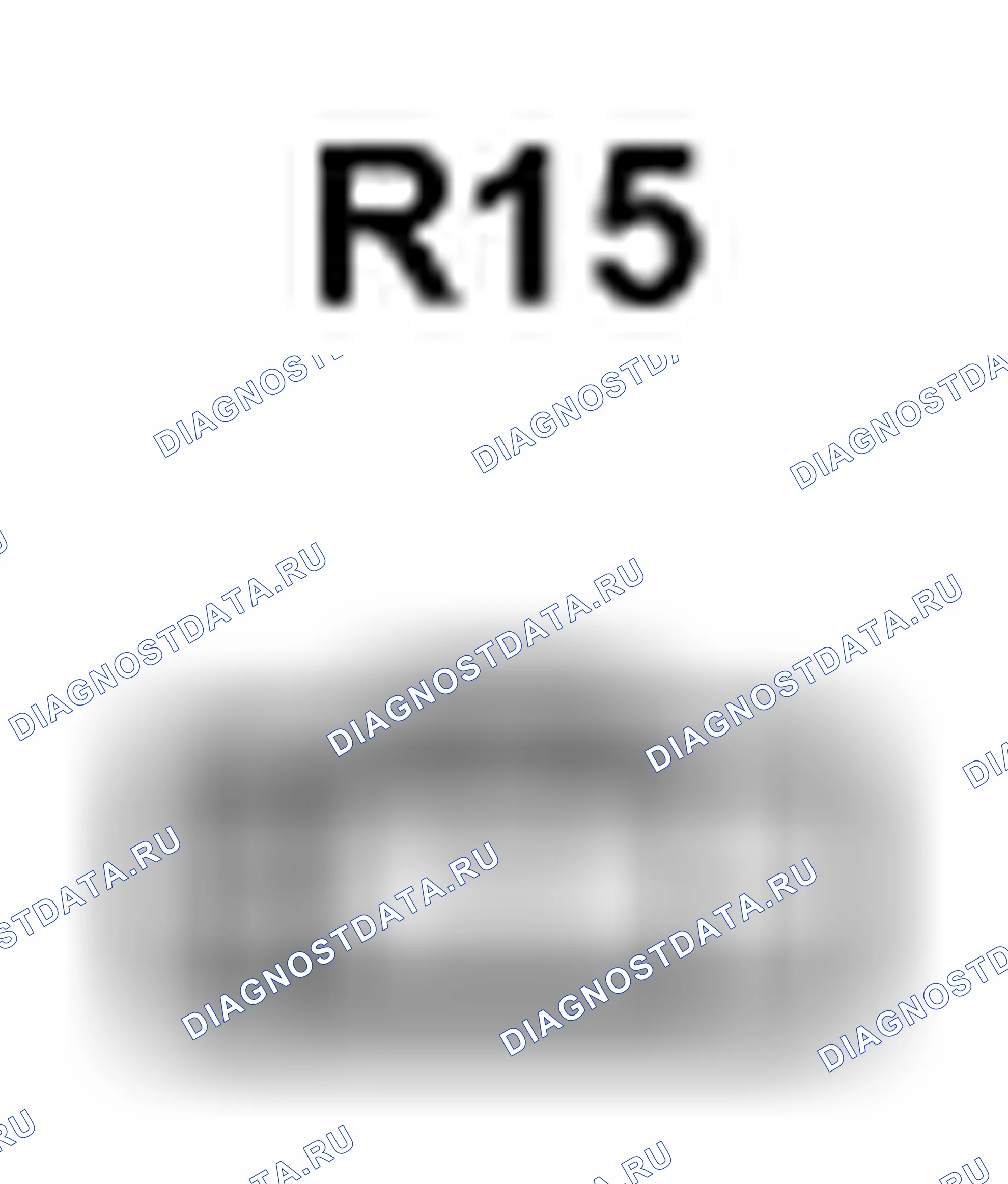 Рис. 799: Вид с торца разъема обогрев стекла заднего окна (R15). Toyota Prius II рестайлинг