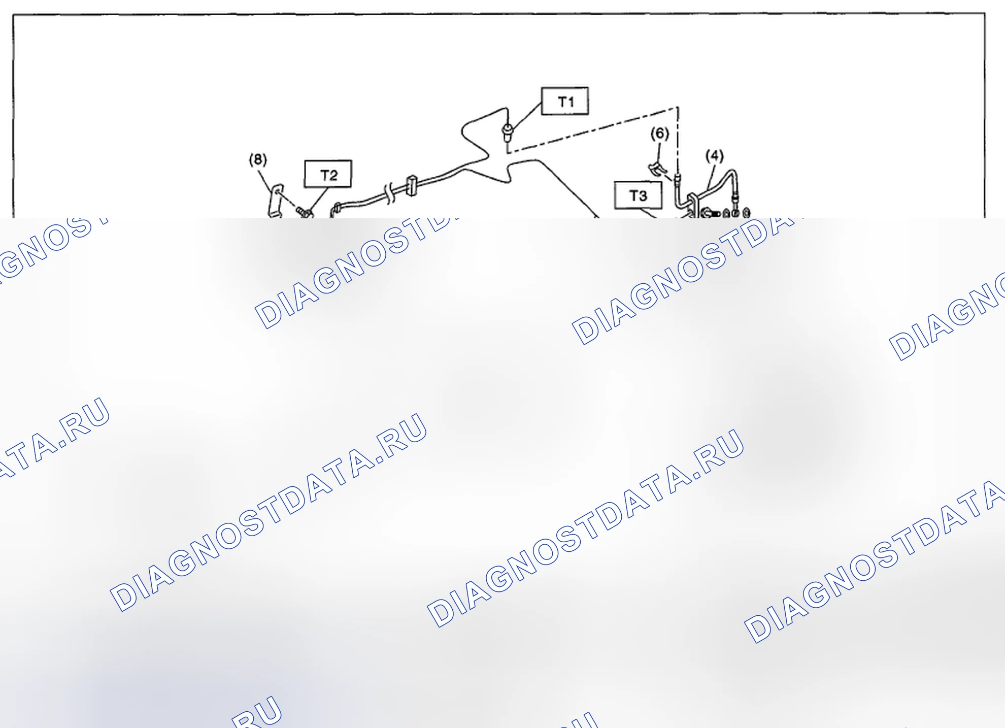 Рис. 5: ТРУБОПРОВОДЫ И ШЛАНГИ ЦЕНТРАЛЬНОГО И ЗАДНЕГО ТОРМОЗОВ. Subaru Outback BR