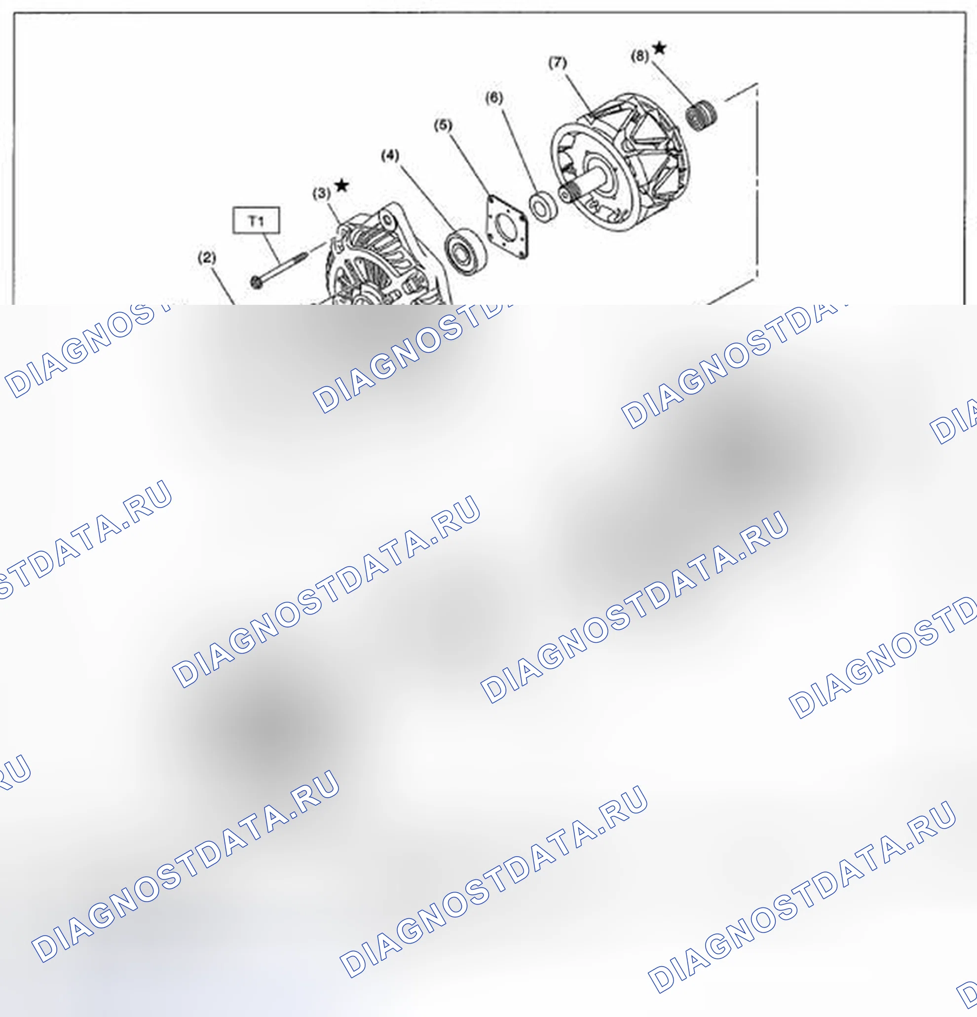 Рис. 2: ГЕНЕРАТОР. Subaru Tribeca WX рестайлинг