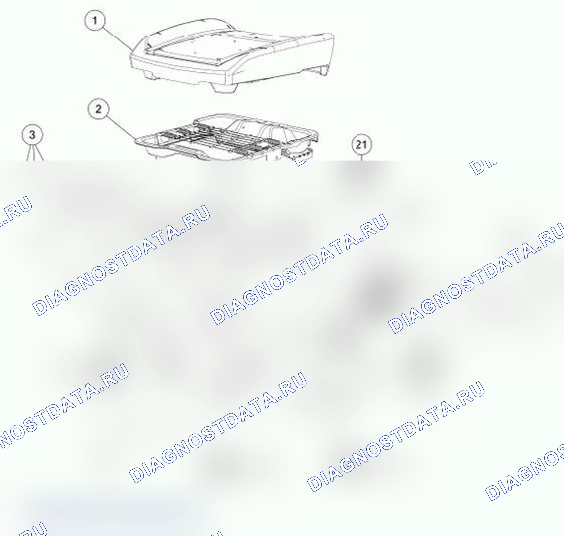 Рис. 15: Подушка сиденья - правая. Ford Econoline E250 
