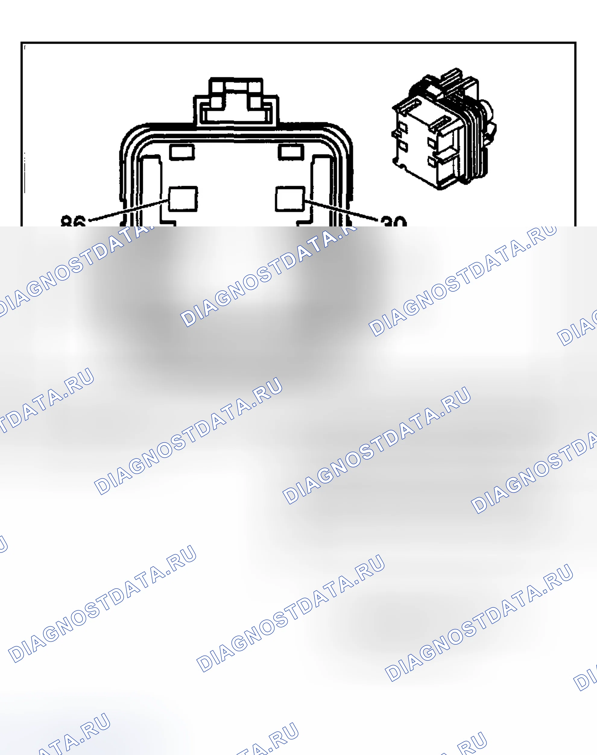 Рис. 58: Вид с торца разъема отбора мощности (КОМ). Chevrolet Silverado 2500 