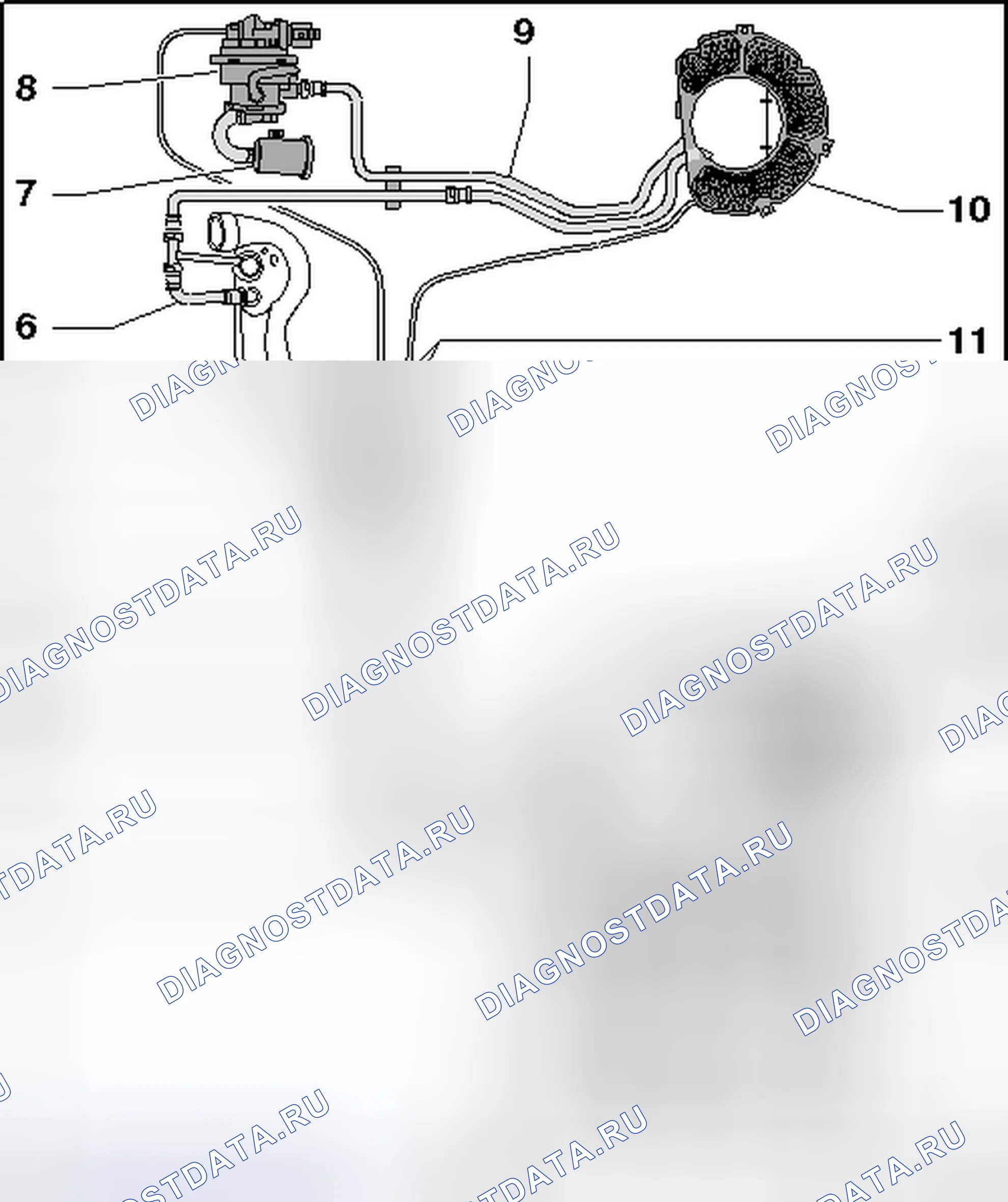 Рис. 139: СХЕМА СИСТЕМЫ EVAP. Volkswagen Eos I