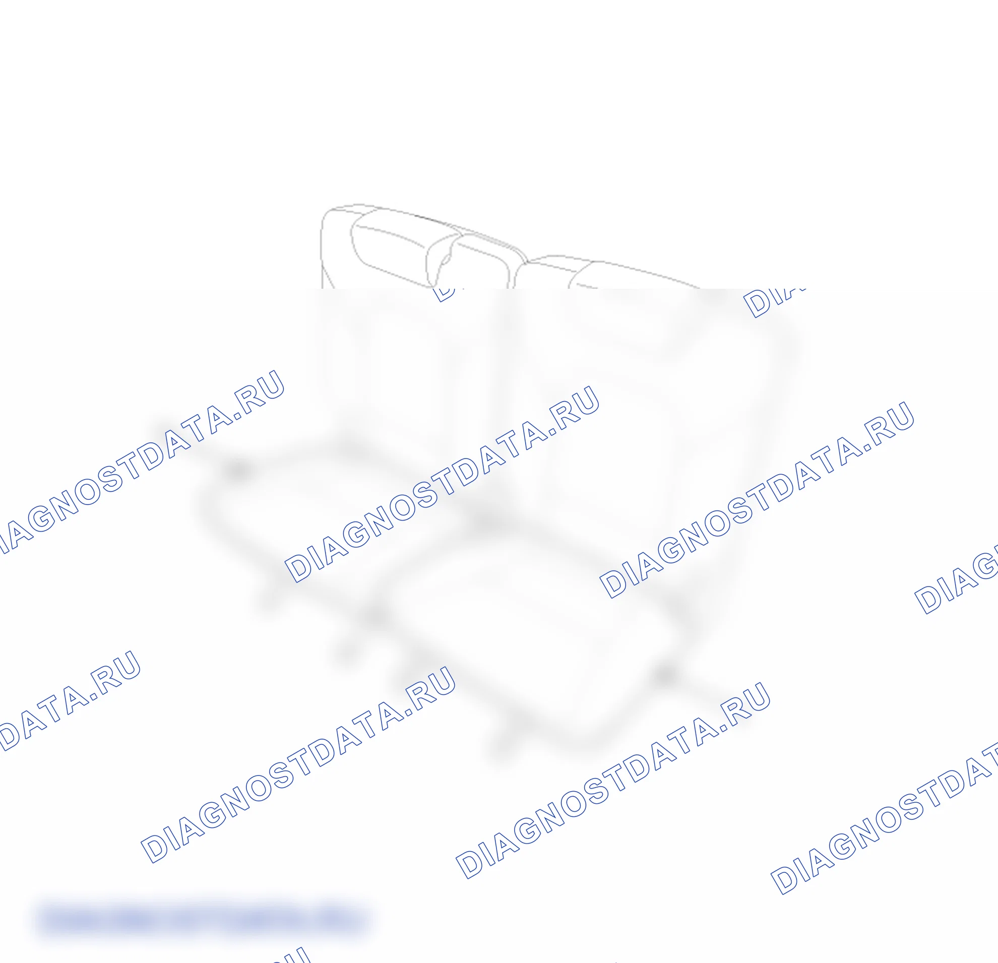 Расположение деталей крышки подушки заднего сиденья. Hyundai Santafe Sport DMA