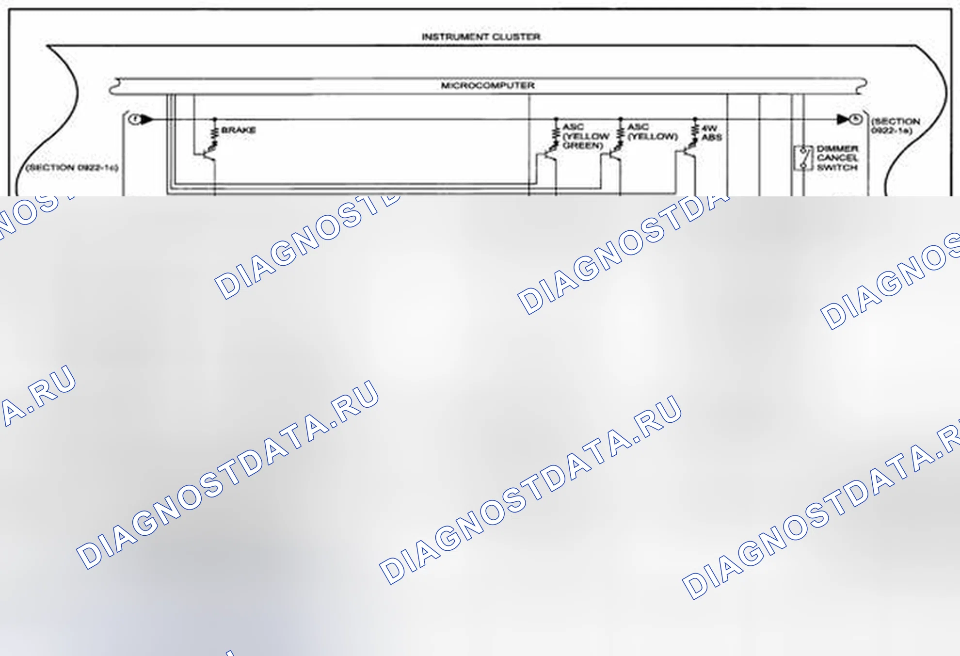 Рис. 227: электросхема приборной панели (0922-1d) 1 из 2. Mazda CX-5 I
