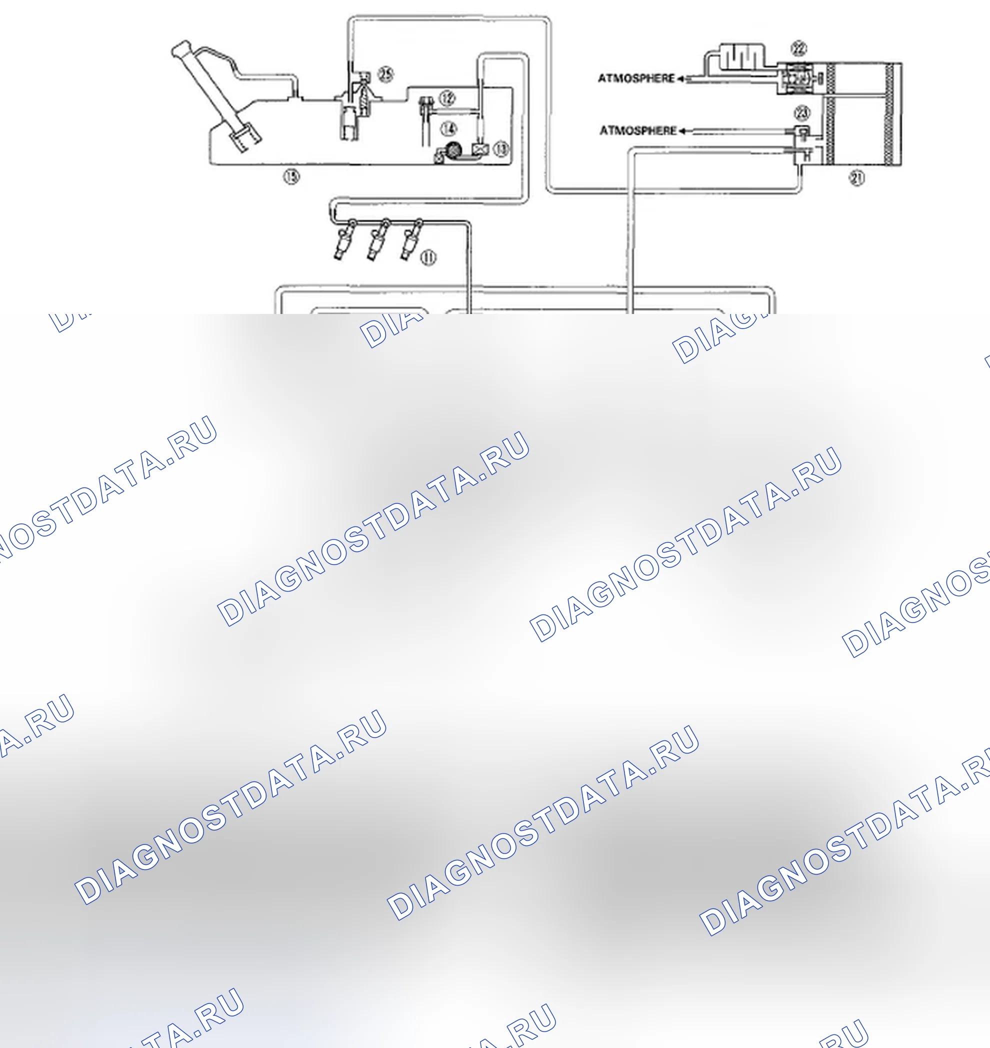 Рис. 212: Распределение вакуума. Honda Element YH2 рестайлинг
