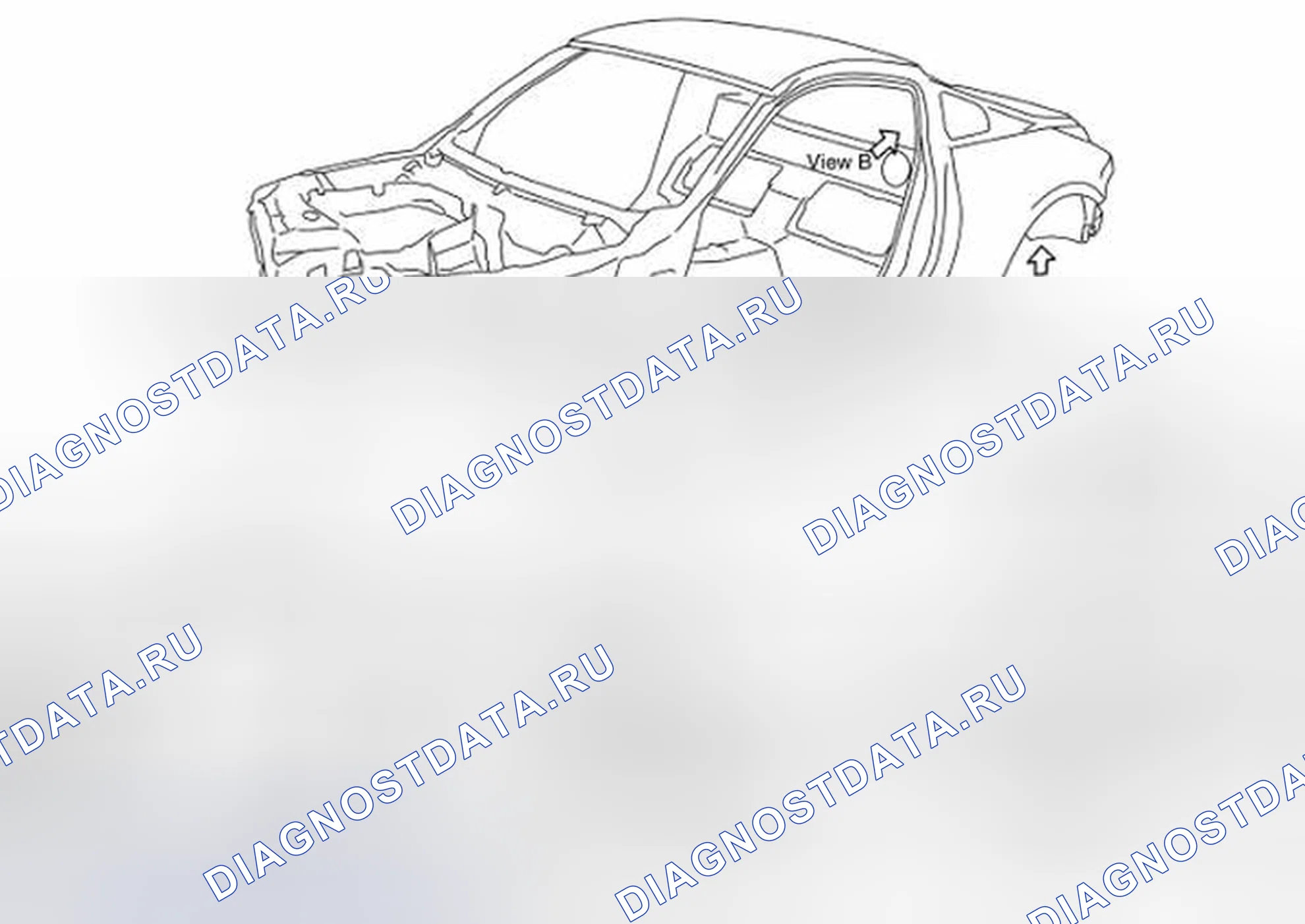 Рис. 230: Идентификация частей панели, соответствующих меткам для купе. Nissan 350Z I рестайлинг