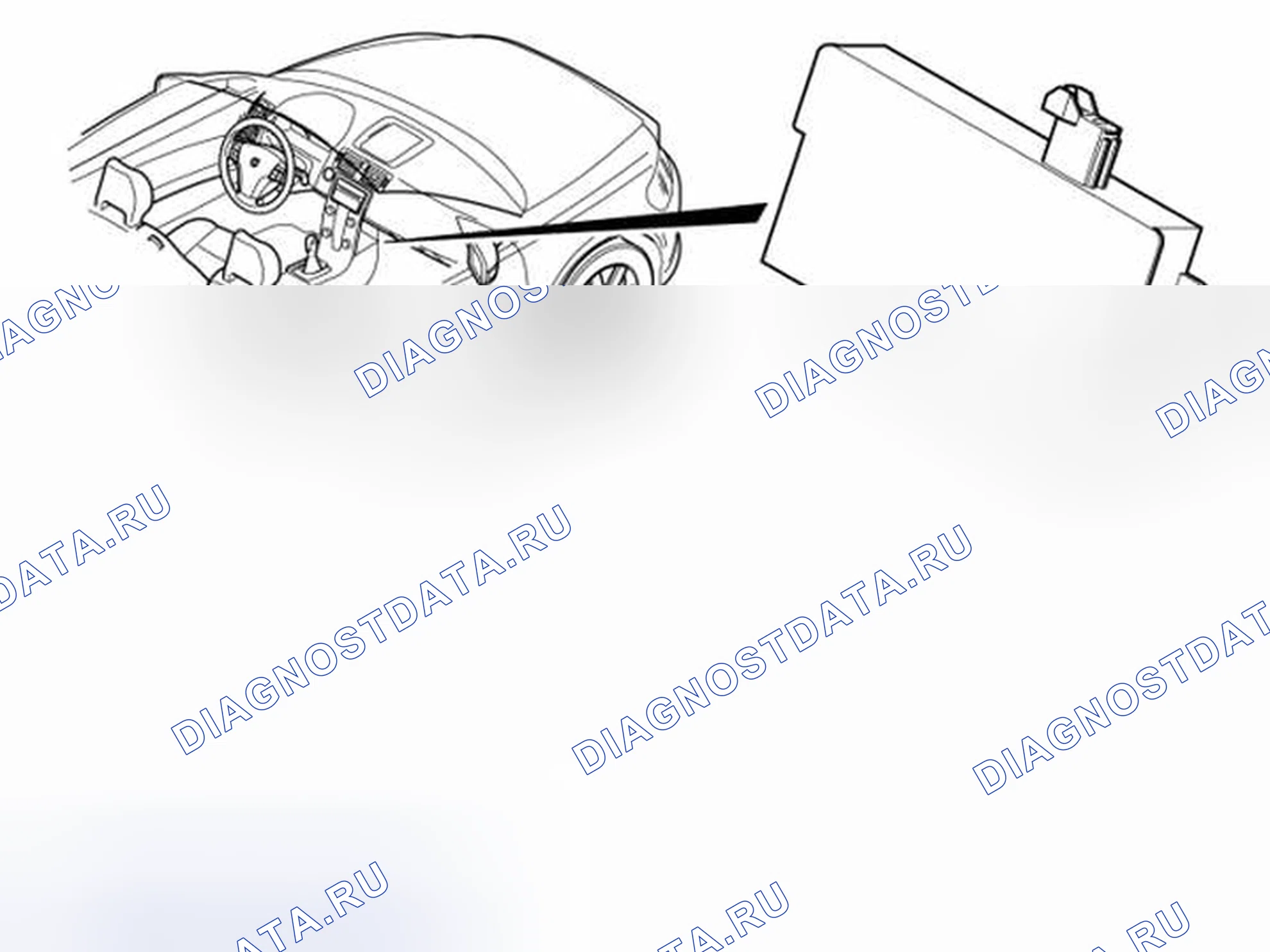 Рис. 407: РАСПОЛОЖЕНИЕ КОМПОНЕНТОВ. Volvo V50 I рестайлинг